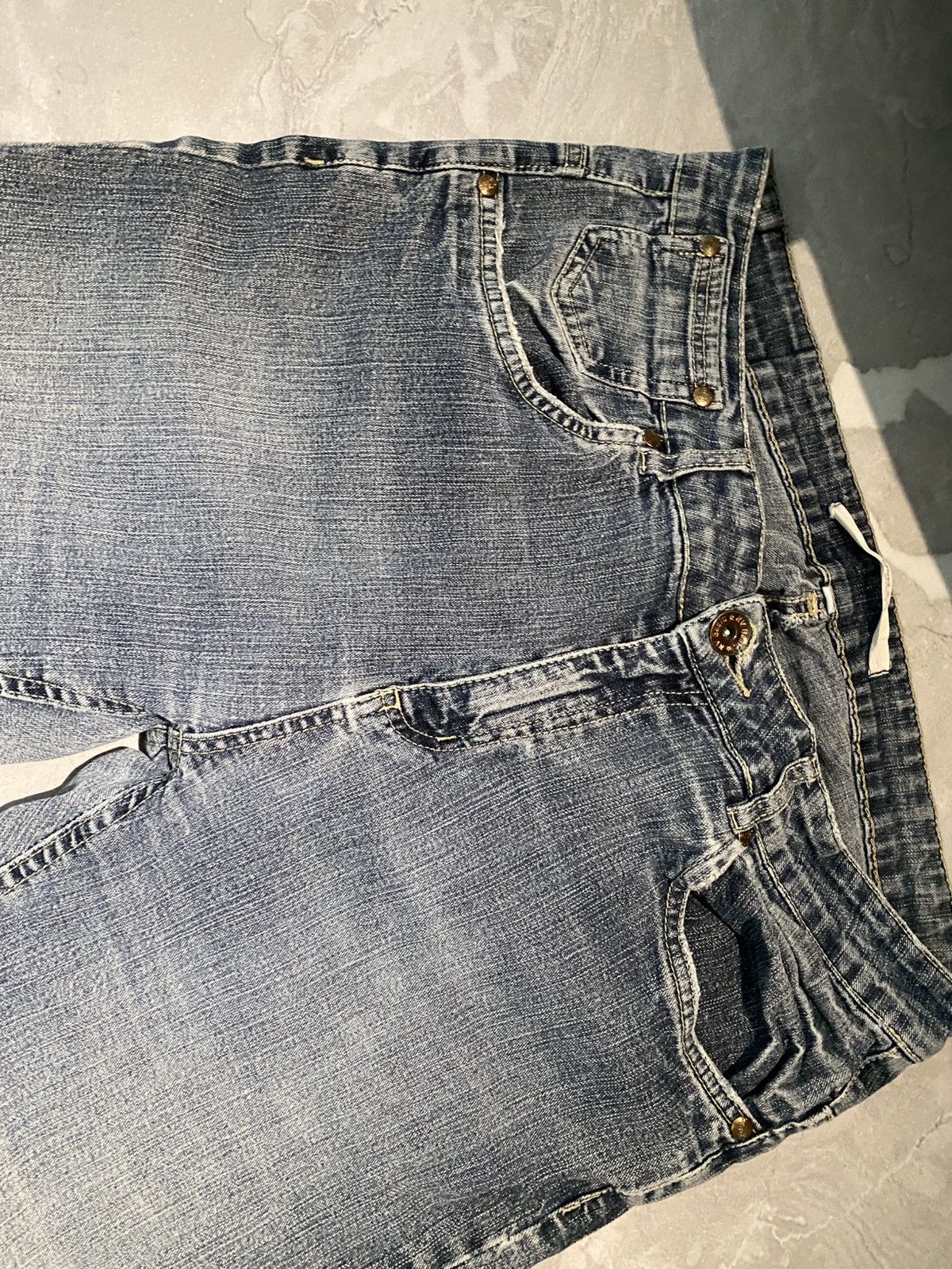 Japanese Brand Rare Washed Distressed Slim Jean / Number Nine Style Size US 33 - 3 Thumbnail