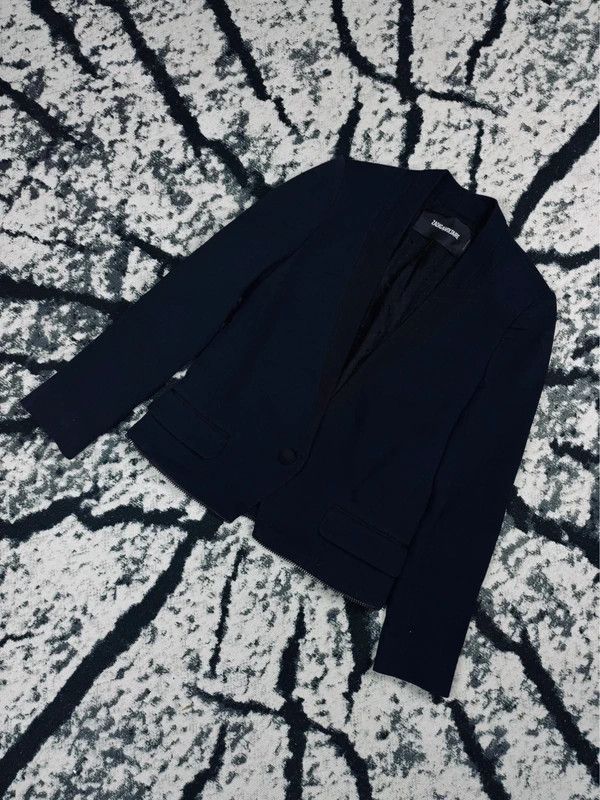 Zadig & Voltaire Zadig & Voltaire Navy Blue Black Jacket 34 XS Size US XS / EU 42 / 0 - 2 Thumbnail