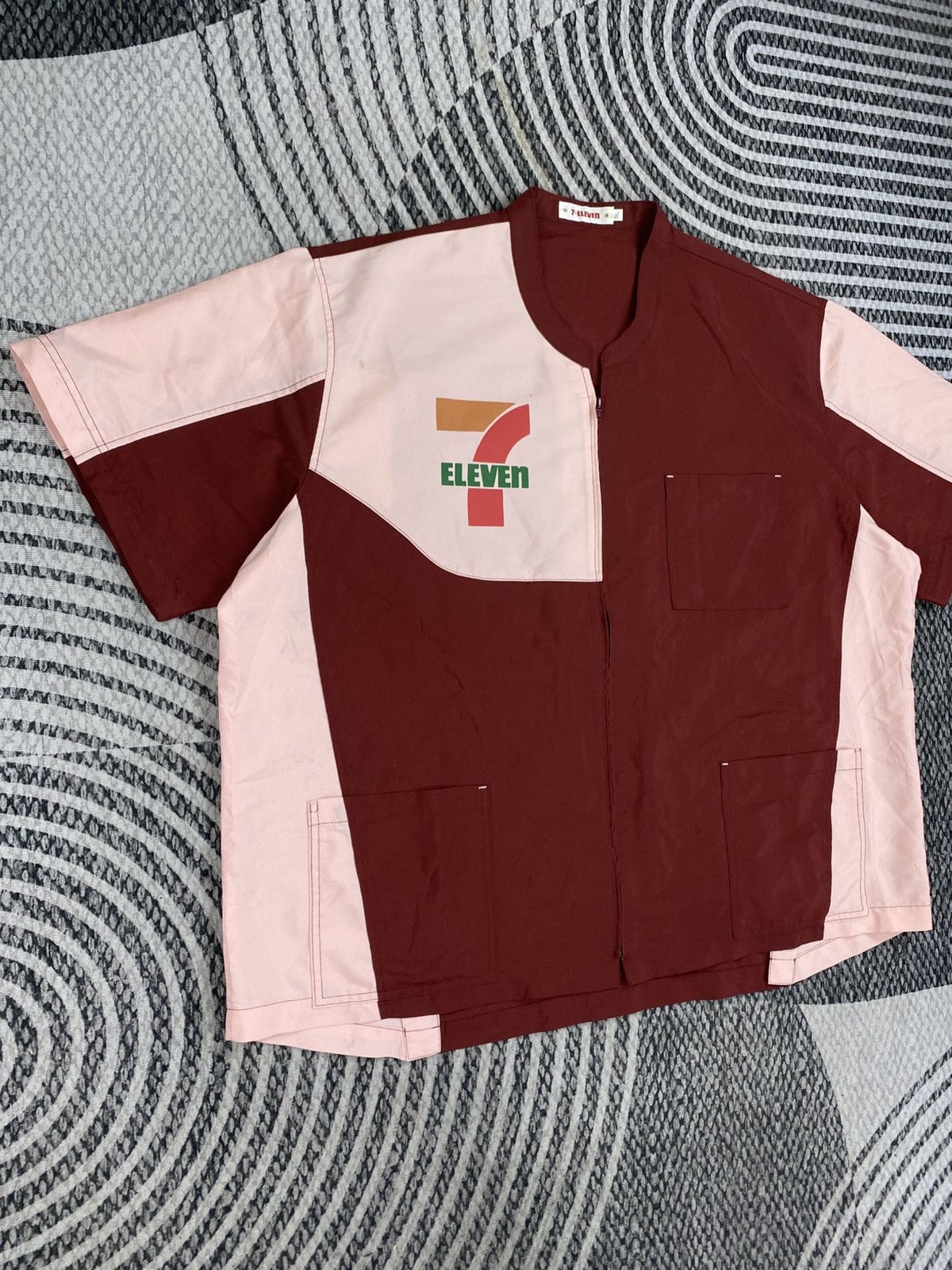 Japanese Brand Vtg 7 Eleven Block Color Workwear Zipper Jacket Size US XXL / EU 58 / 5 - 3 Thumbnail