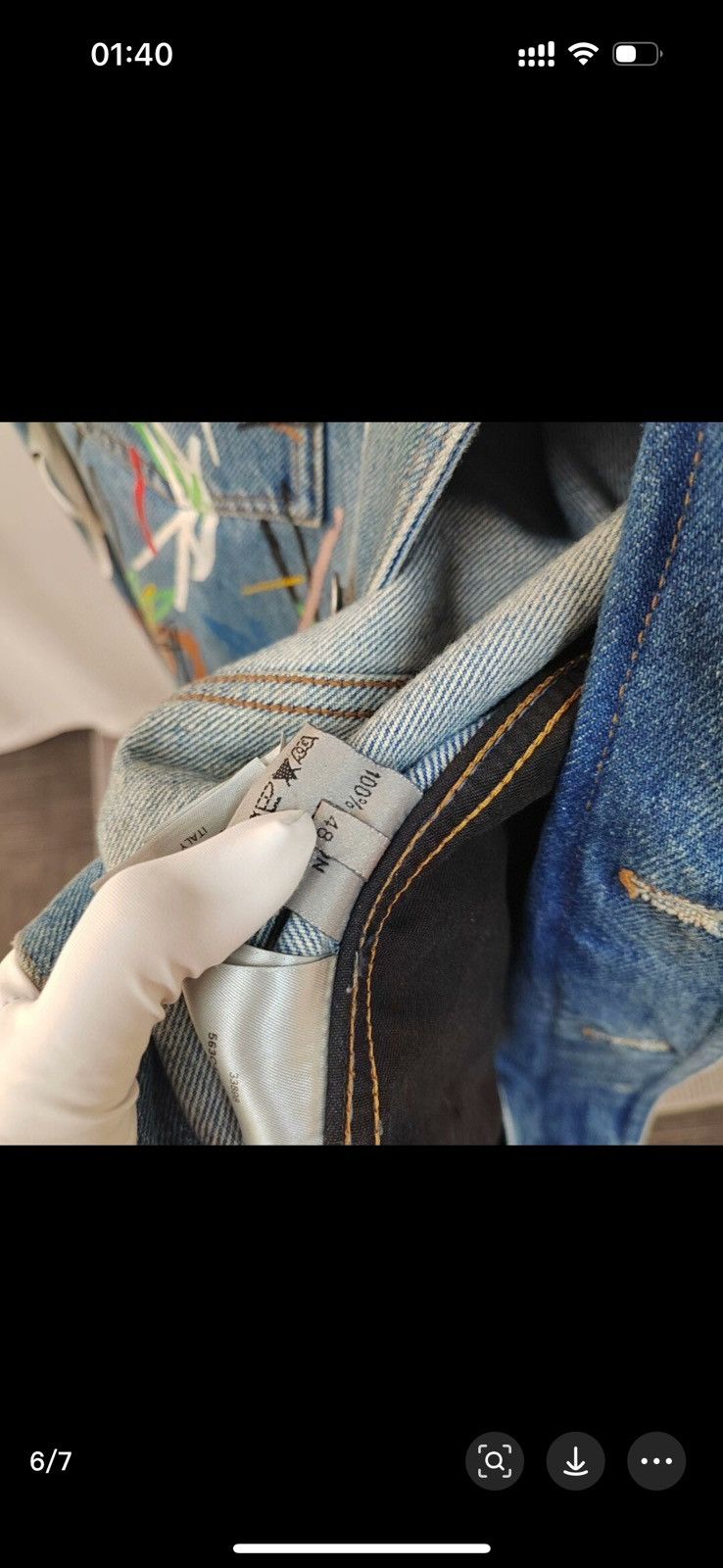 Dior Dior Homme KVA ss15 Scribble Multicolor Denim Jacket Size US M / EU 48-50 / 2 - 5 Thumbnail