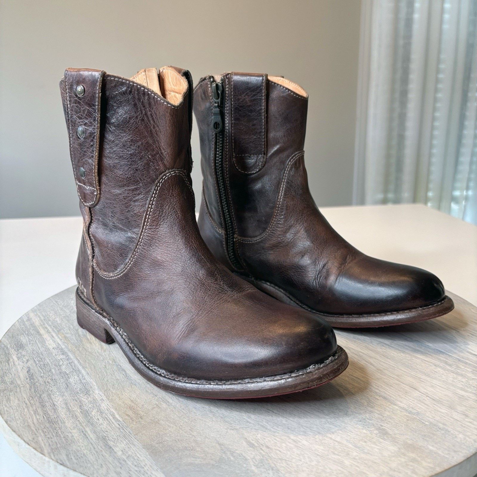 Bed Stu Women's Brown Leather Ankle Boots US Size 6.5