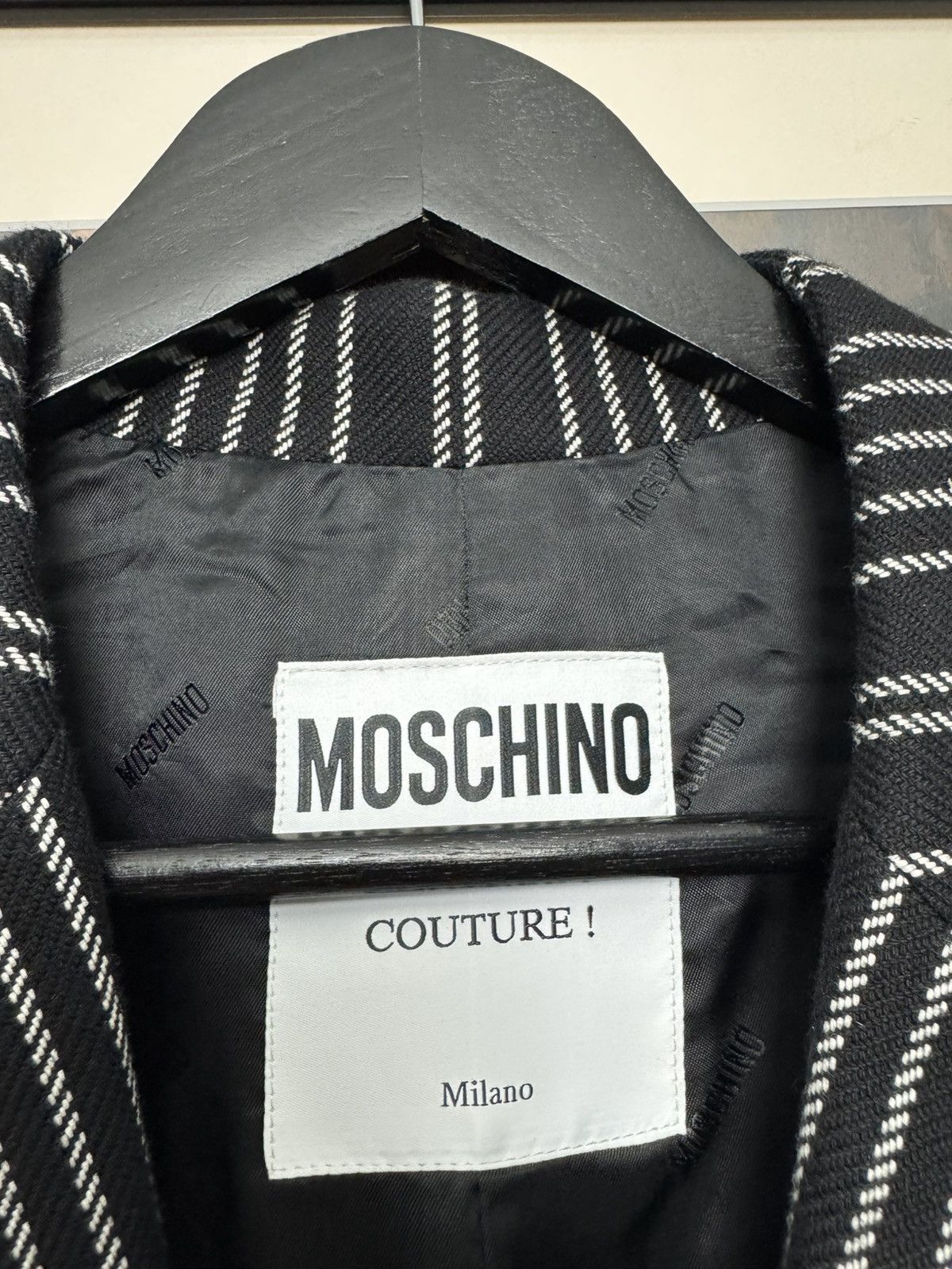 Moschino Moschino Couture Milano Designer Stripes Cotton Blazer Coat Size US L / EU 52-54 / 3 - 3 Thumbnail