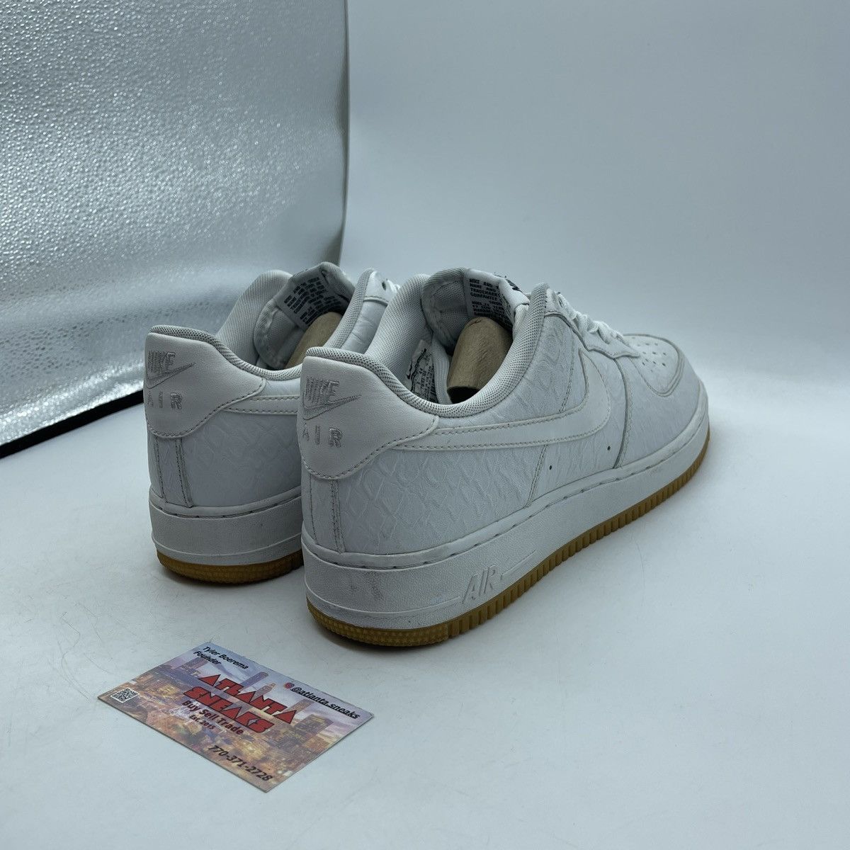 Nike Air Force 1 croco white gum Size US 10 / EU 43 - 5 Thumbnail