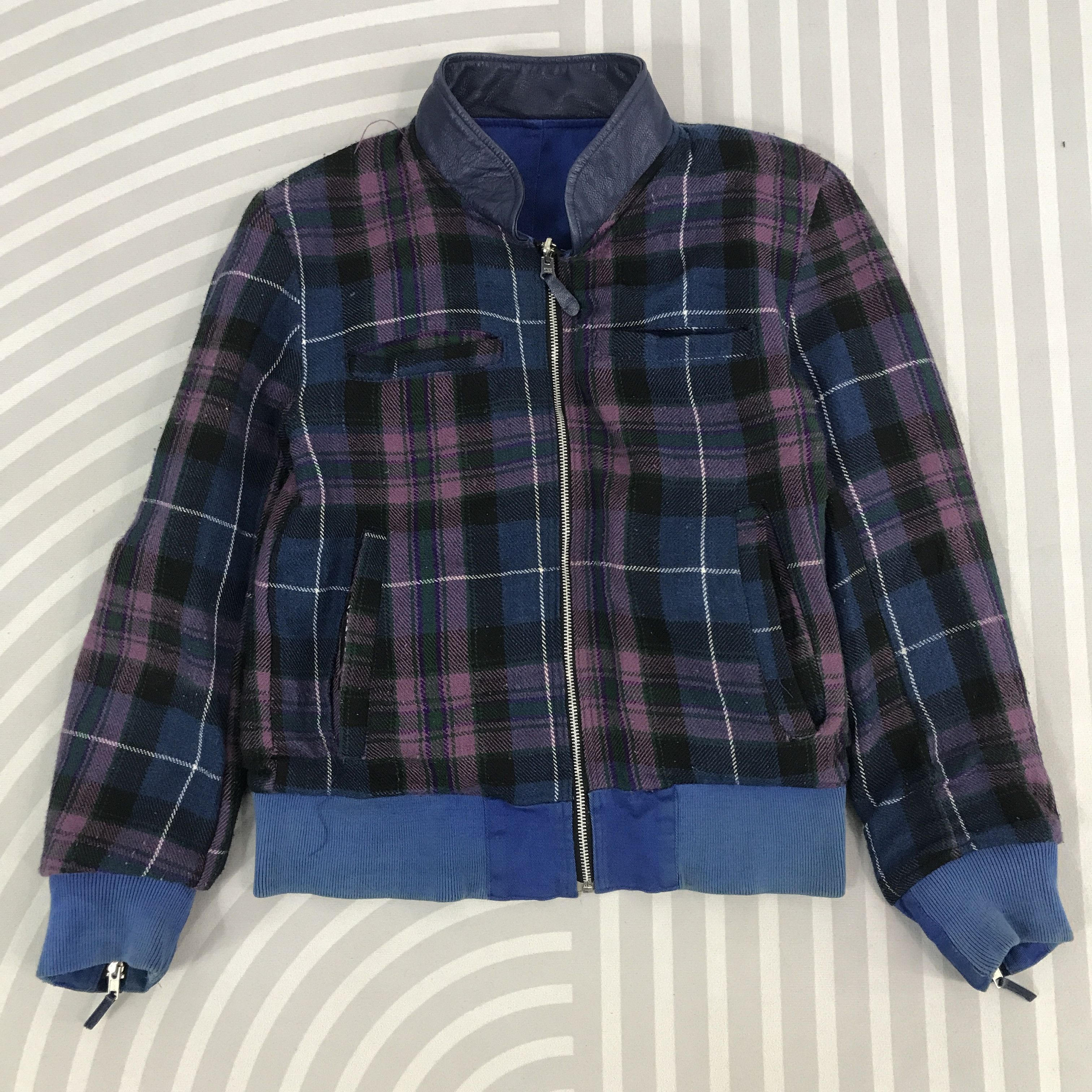 Japanese Brand × Vintage Vintage Jimsinn leather collar Jacket Size US XS / EU 42 / 0 - 2 Thumbnail
