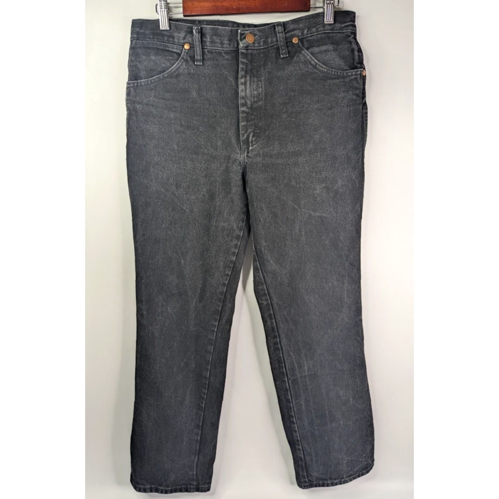 Wrangler Wrangler Black Denim Jeans Men's 34x30 Cowboy Cut Western 936WBK Wrangler Cowboy Cut Denim Jeans 34x30 Black 5-Pocket Western Wrangler Mens Size US 32 / EU 48 - 3 Thumbnail
