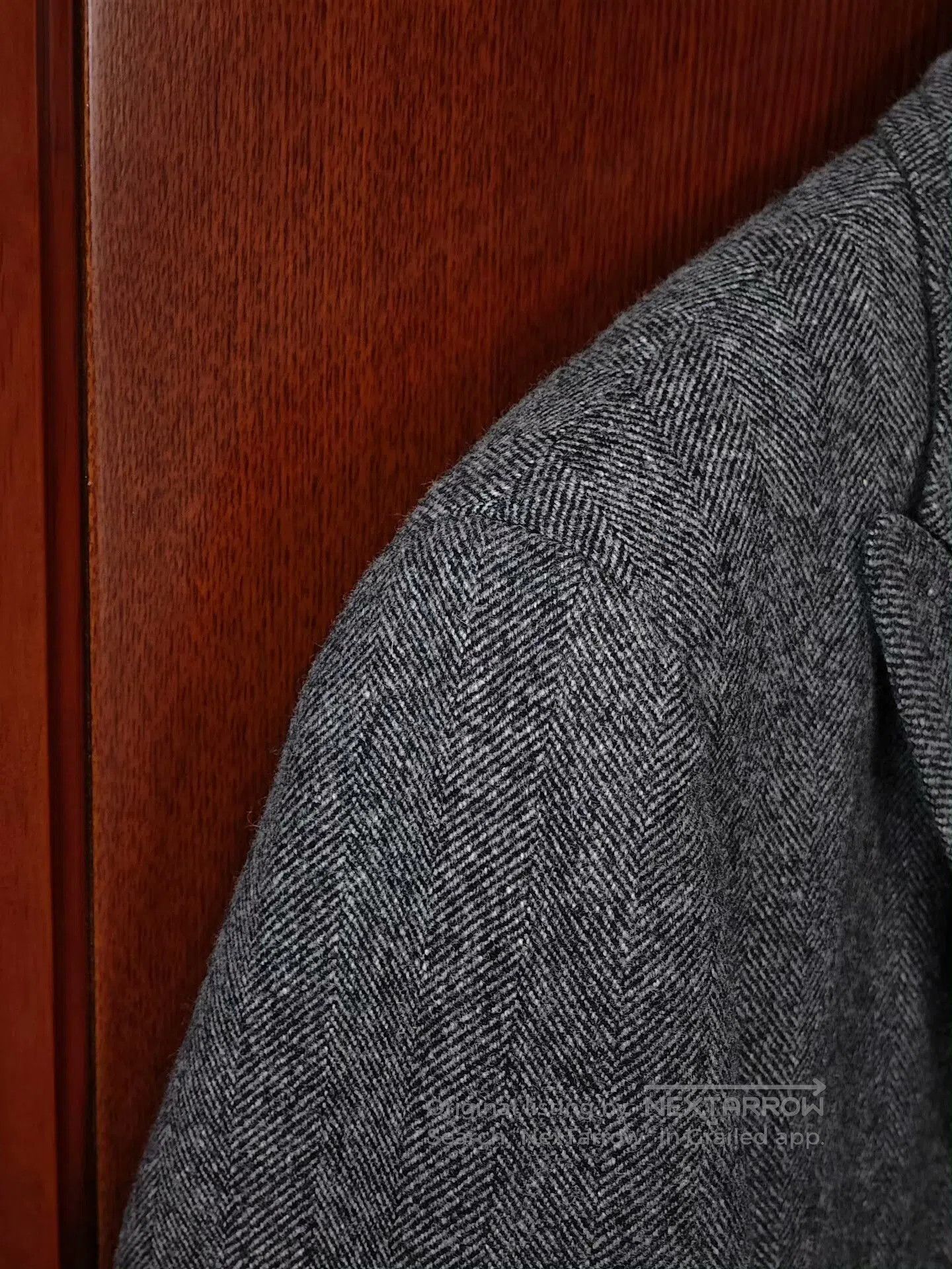 Japanese Brand Custom Gray Tweed Wool Polo Coat. Size US M / EU 48-50 / 2 - 4 Thumbnail