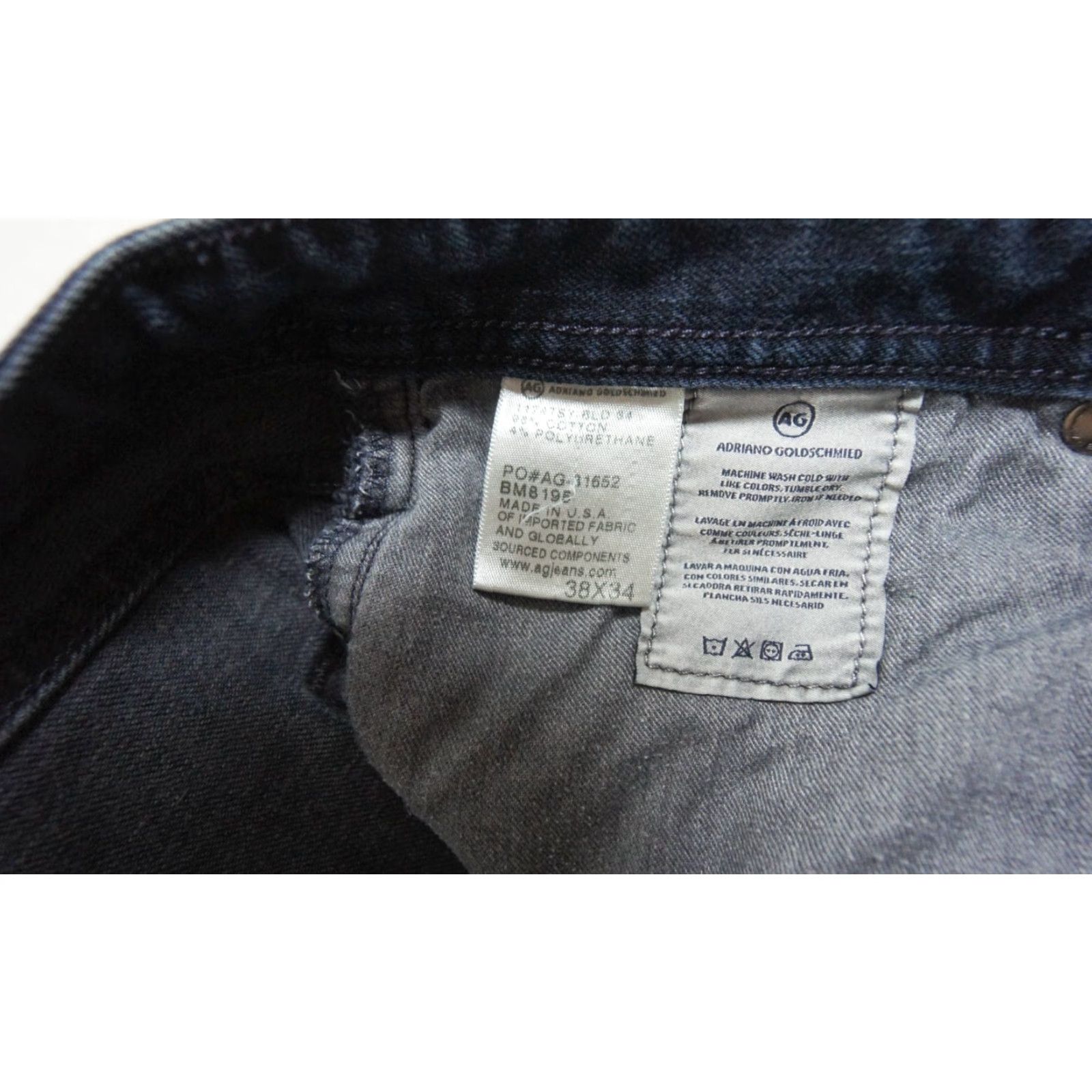 Denime VINTAGE Adriano Goldschmied Men's Jeans The Graduate Tailored Leg 38x34 Blue Denim Straight Fit Premium Cotton Size US 38 / EU 54 - 7 Thumbnail