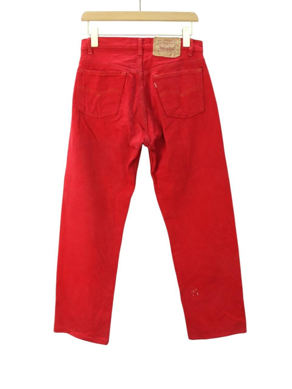 Levi's × Vintage Vtg. Levis 501 Red Distressed Jeans MADE IN USA Size US 28 / EU 44 - 2 Thumbnail