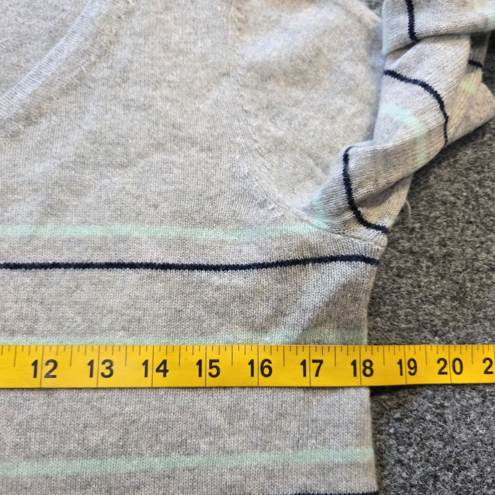 Charter Club Charter Club Sweater Womens Size Small Gray Cashmere Striped Fringe Soft Cozy Size S / US 4 / IT 40 - 5 Thumbnail