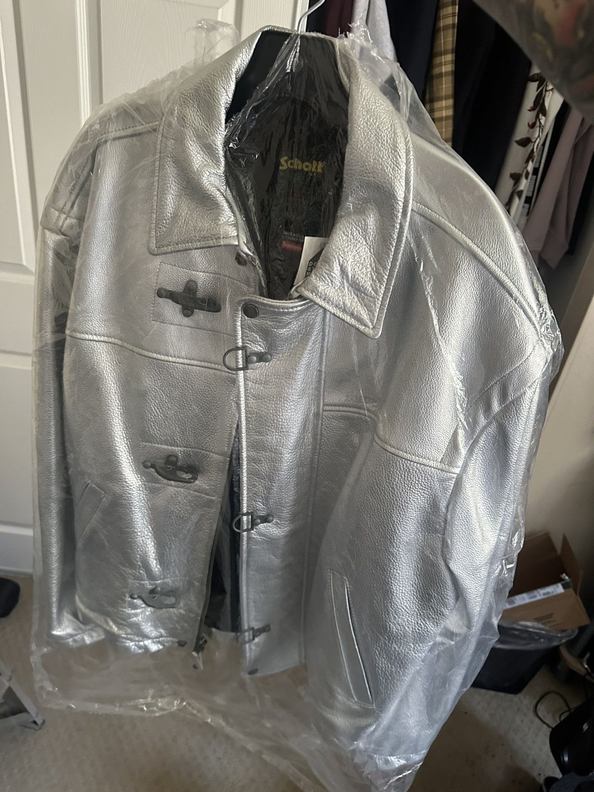 Schott × Supreme Supreme Schott Leather Clip Jacket SS25 | Grailed