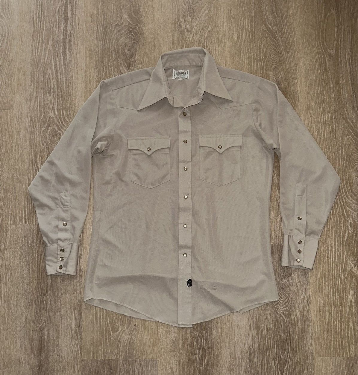 Vintage Vintage 60’s H Bar C Polyester Western Pearl Snap Button Up Size US L / EU 52-54 / 3 - 1 Thumbnail