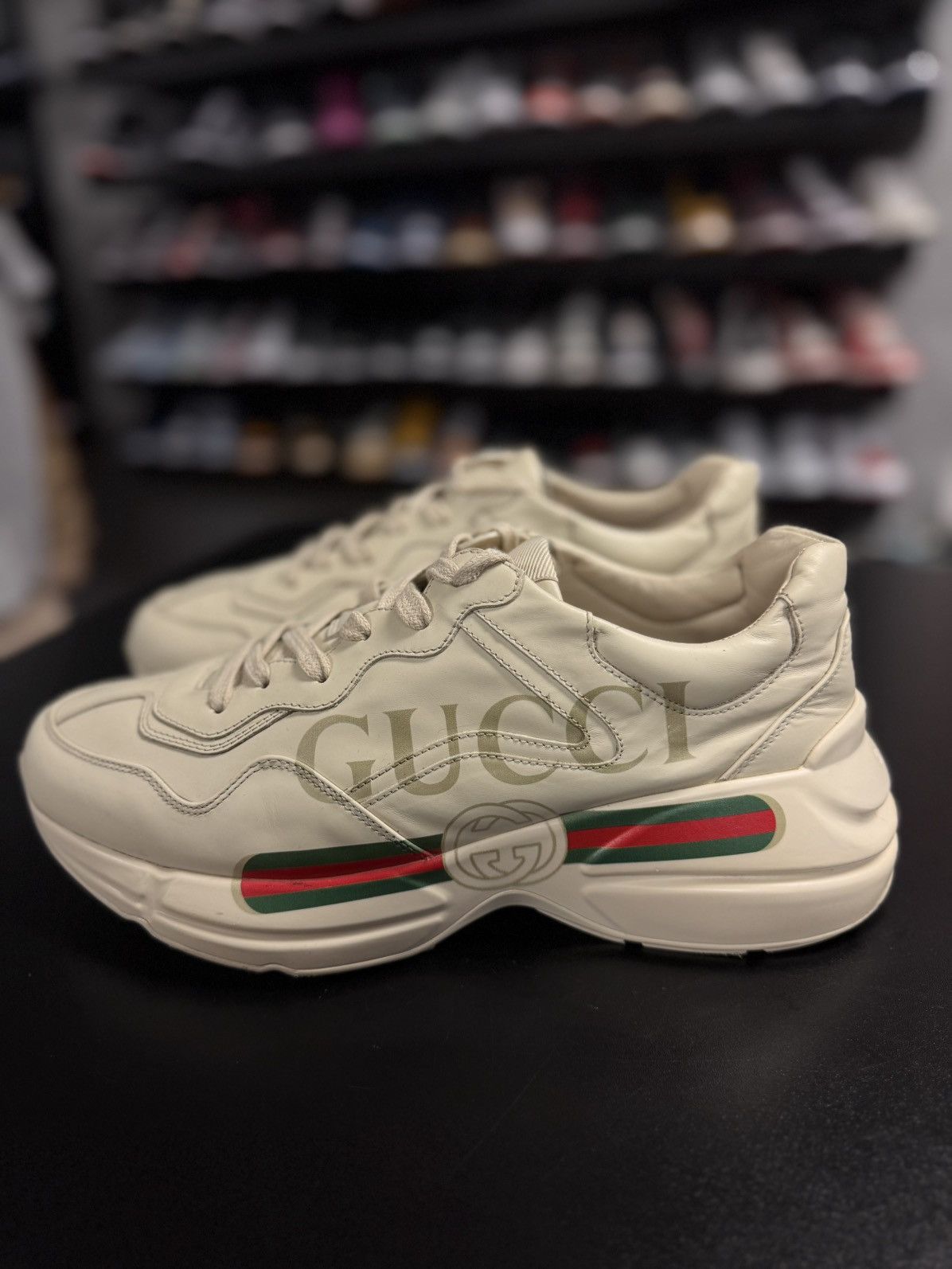 Gucci Gucci Classic Logo Rhyton Sneakers Size 8.5G/9M Size US 8.5 / EU 41-42 - 4 Thumbnail