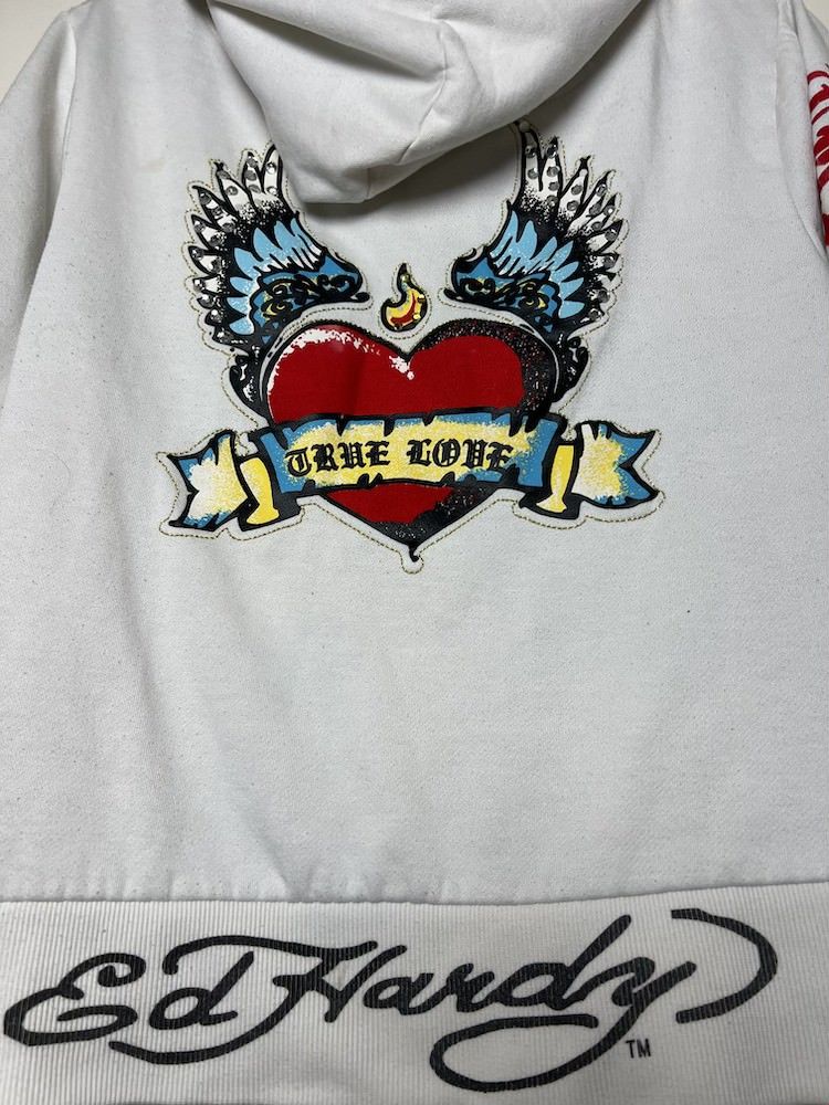 Ed Hardy Vintage Ed Hardy True Love Zip Up Hoodie Sweatshirt Size L / US 10 / IT 46 - 9 Thumbnail