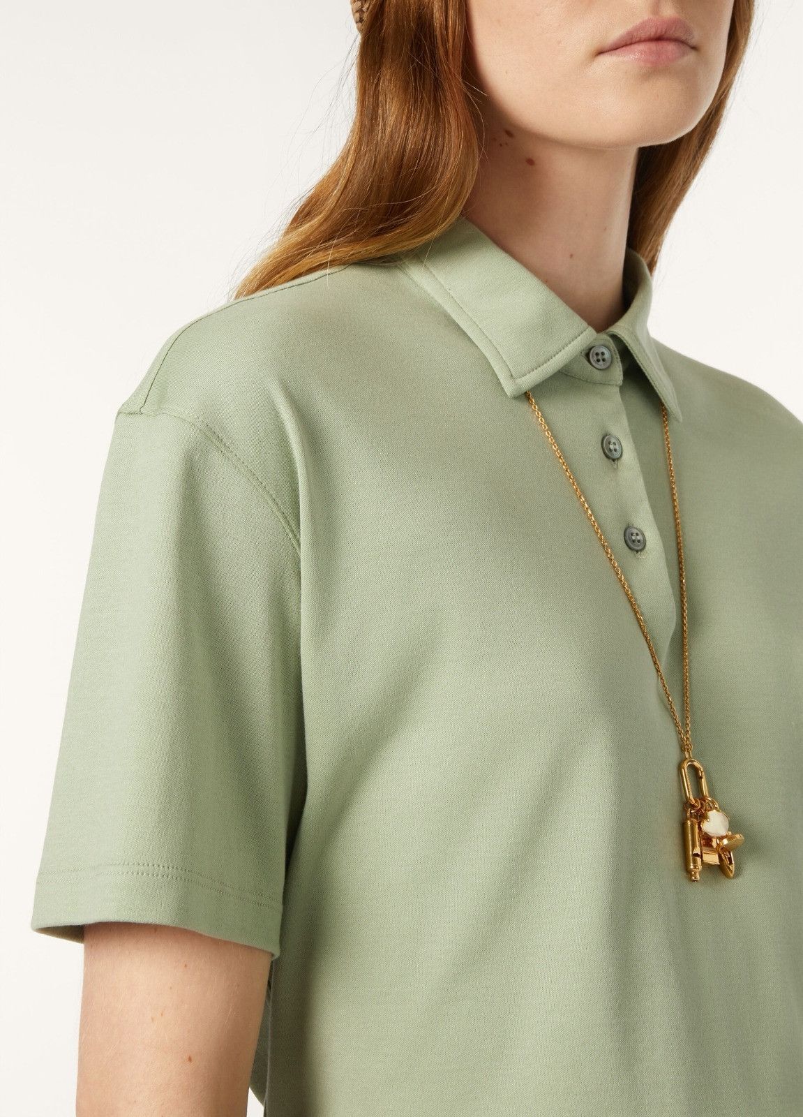 Loro Piana o1srvl11e0526 FAP2881 Tremezzo Polo Shirt in Light Green Size M / US 6-8 / IT 42-44 - 7 Thumbnail