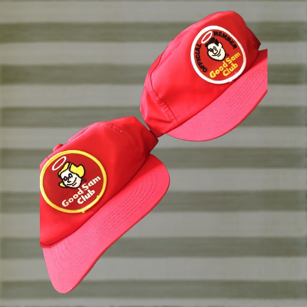 Vintage VINTAGE Good Sam Club RV Camping Snapback Hats Men Women Member Red Sam Her One Size Baseball Cap Outdoor 90s Theme Accessories (Set of 2) Size ONE SIZE - 1 Thumbnail
