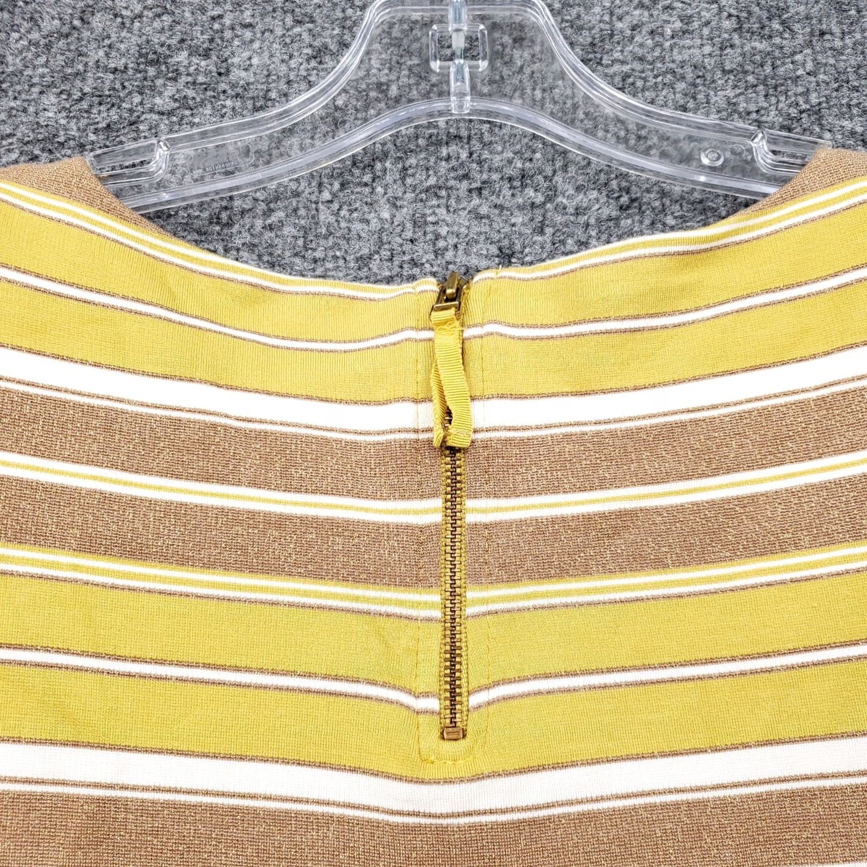Banana Republic Banana Republic Dress Womens 0 Yellow Shift Striped 3/4 Sleeve Rayon Blend Dress Size XS / US 0-2 / IT 36-38 - 7 Thumbnail