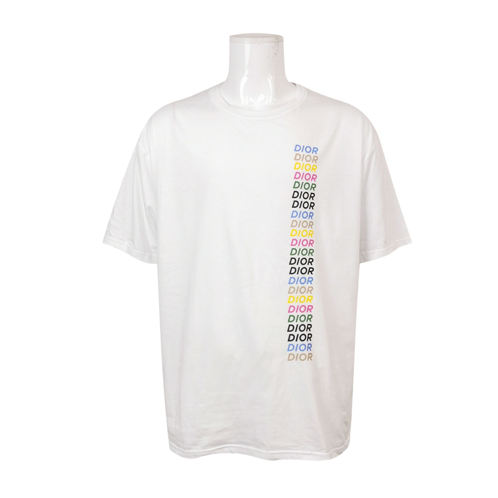 Dior Dior Multi-Color Vertical Logo T-Shirt XL Size US XL / EU 56 / 4 - 1 Thumbnail