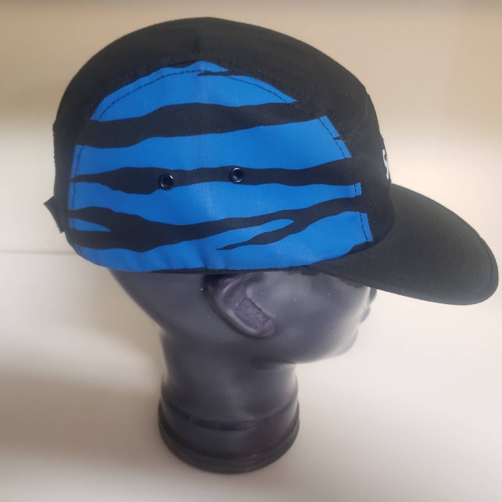 Supreme Supreme Blue Nylon Tiger Stripe Side Panel Camp Cap