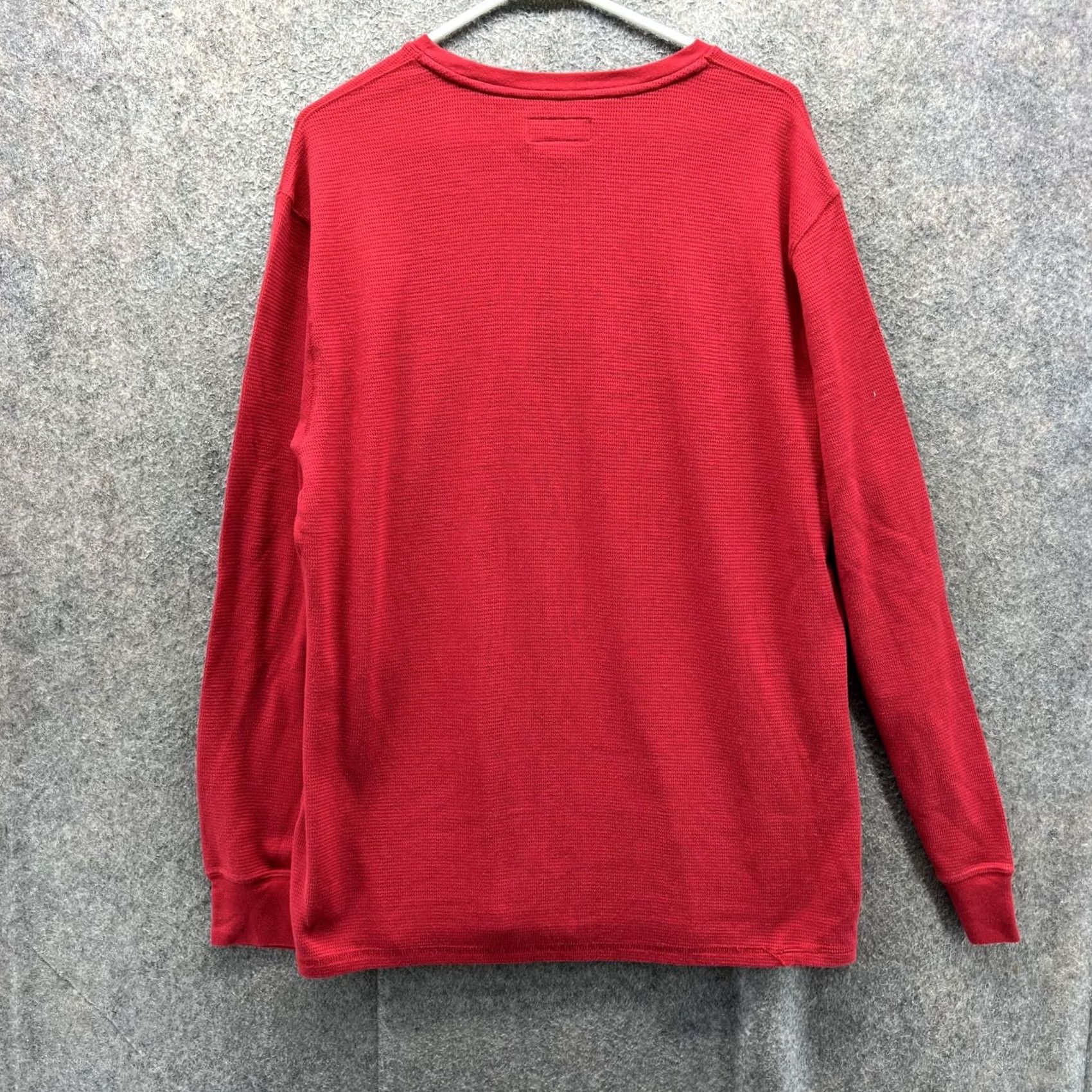 Polo Ralph Lauren Polo Ralph Lauren Shirt Mens XL Red Waffle Knit Sleepwear Thermal Long Sleeve Size US XL / EU 56 / 4 - 2 Thumbnail