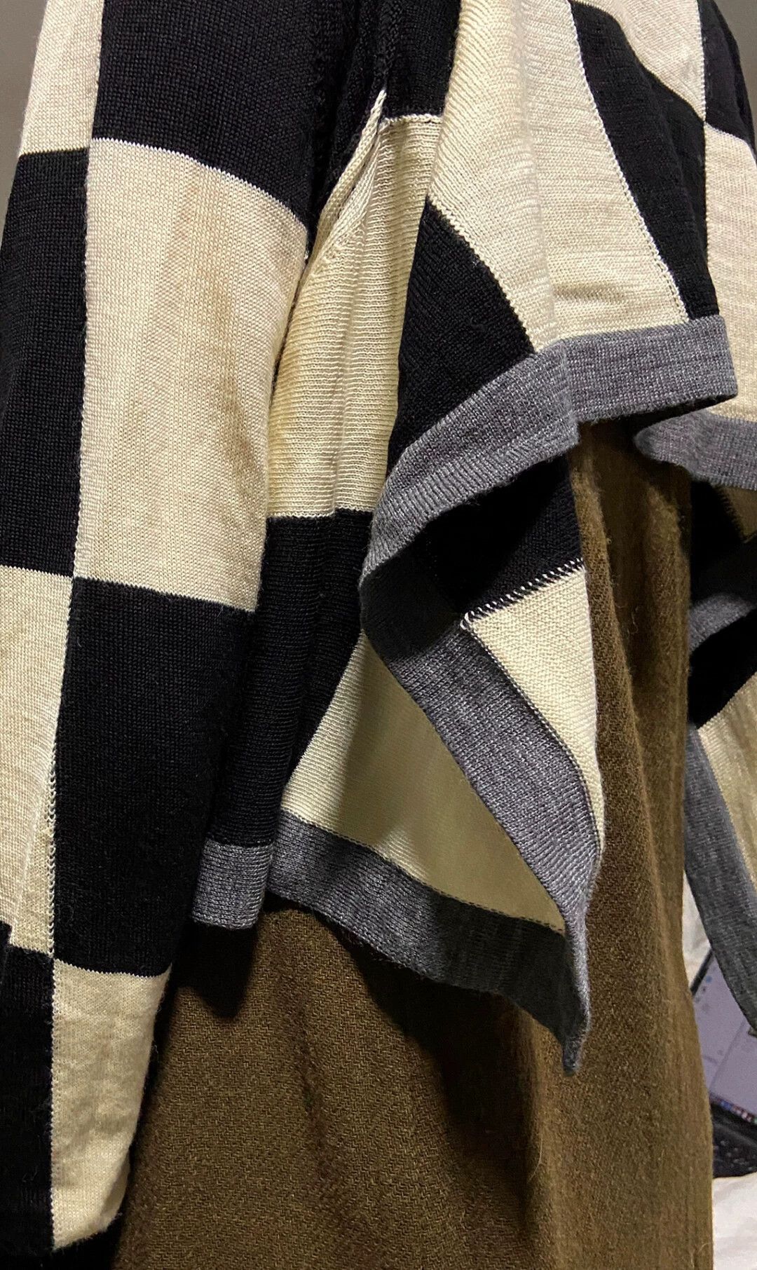 Comme des Garcons COMME des GARCONS 2000s Irregular Hem Checkered Knit Top Size ONE SIZE - 5 Thumbnail