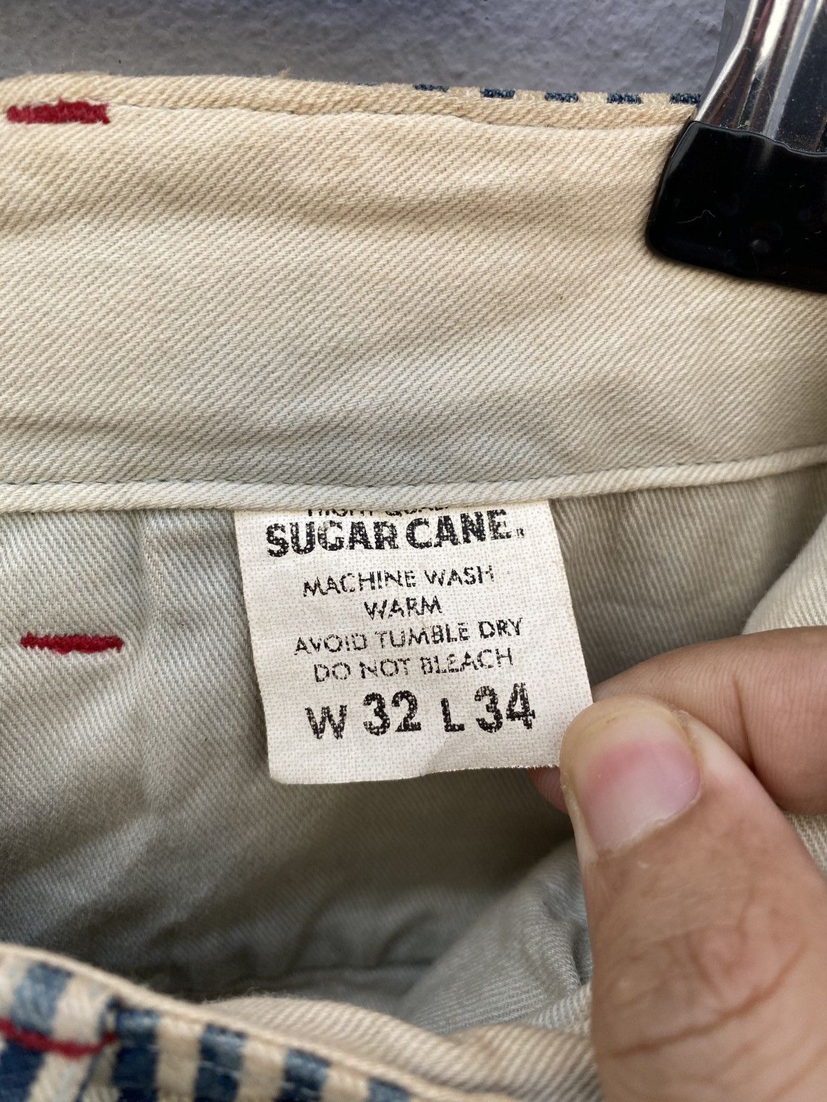 Sugar Cane 🔥RARE🔥Vtg SUGAR CANE&CO Distressed Hickory Workwear Pant Size US 30 / EU 46 - 9 Thumbnail