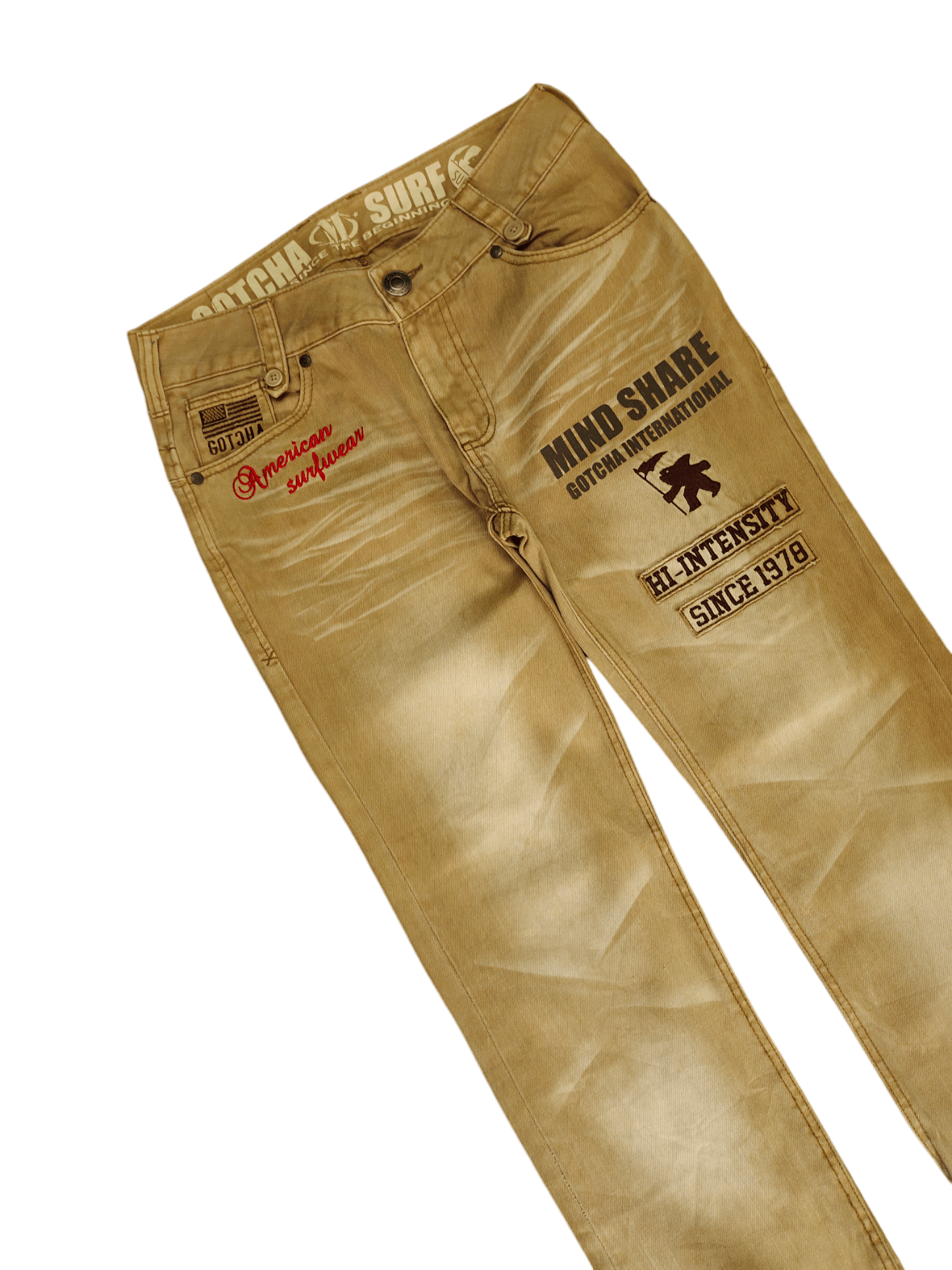 Hysteric Glamour Gotcha Patches Distress Faded Denim Pants Size US 32 / EU 48 - 6 Thumbnail