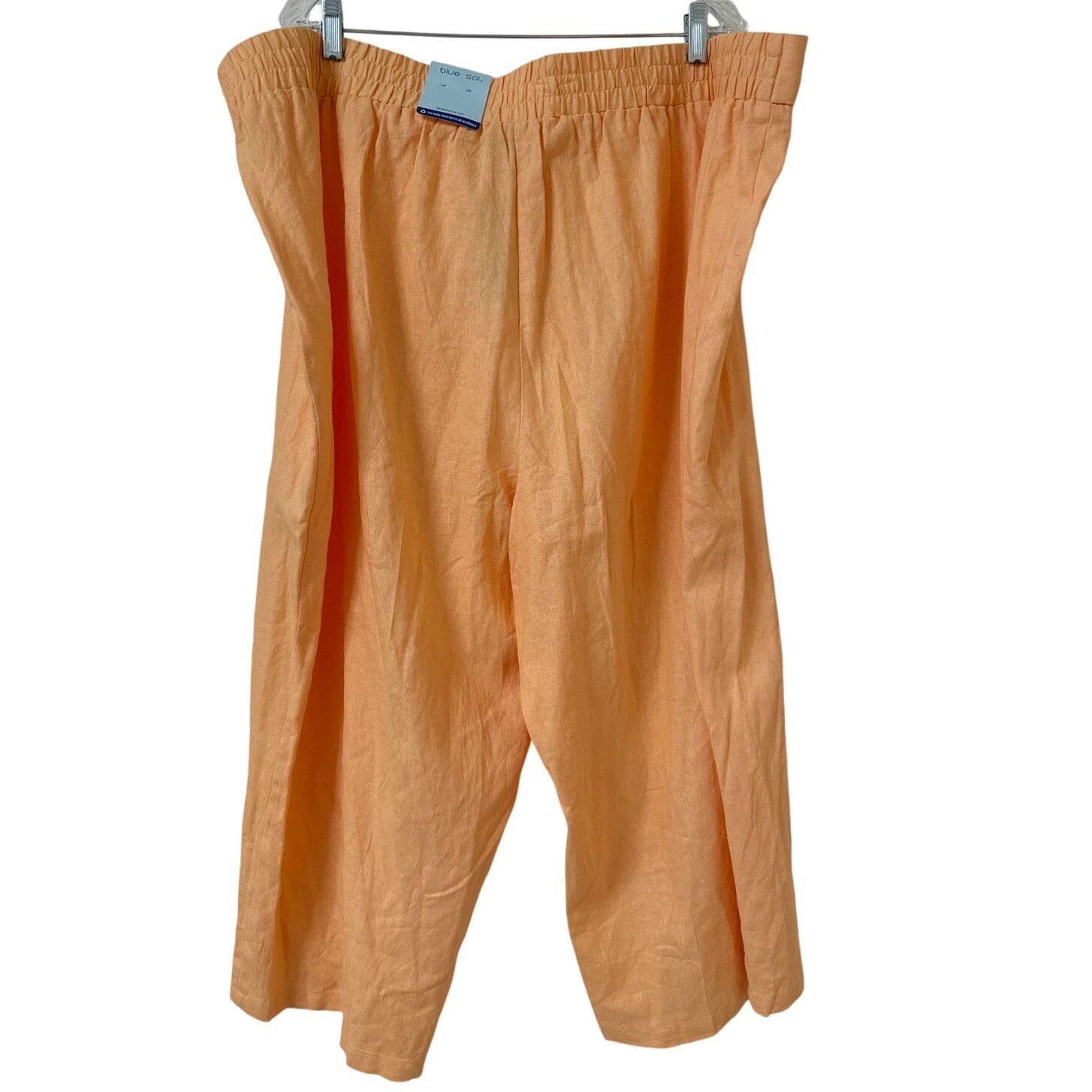 Other NWT Blue Sol Linen Blend Peach Crop Pants 3X Flat Front Size 42" / US 20 - 2 Thumbnail