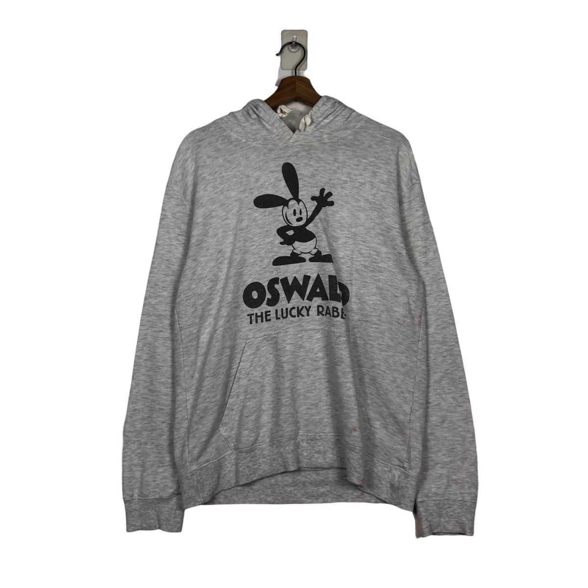 Disney 📌Vintage Hoodie Pull Over Oswald The Lucky Rabbit Big Logo Size US L / EU 52-54 / 3 - 13 Thumbnail