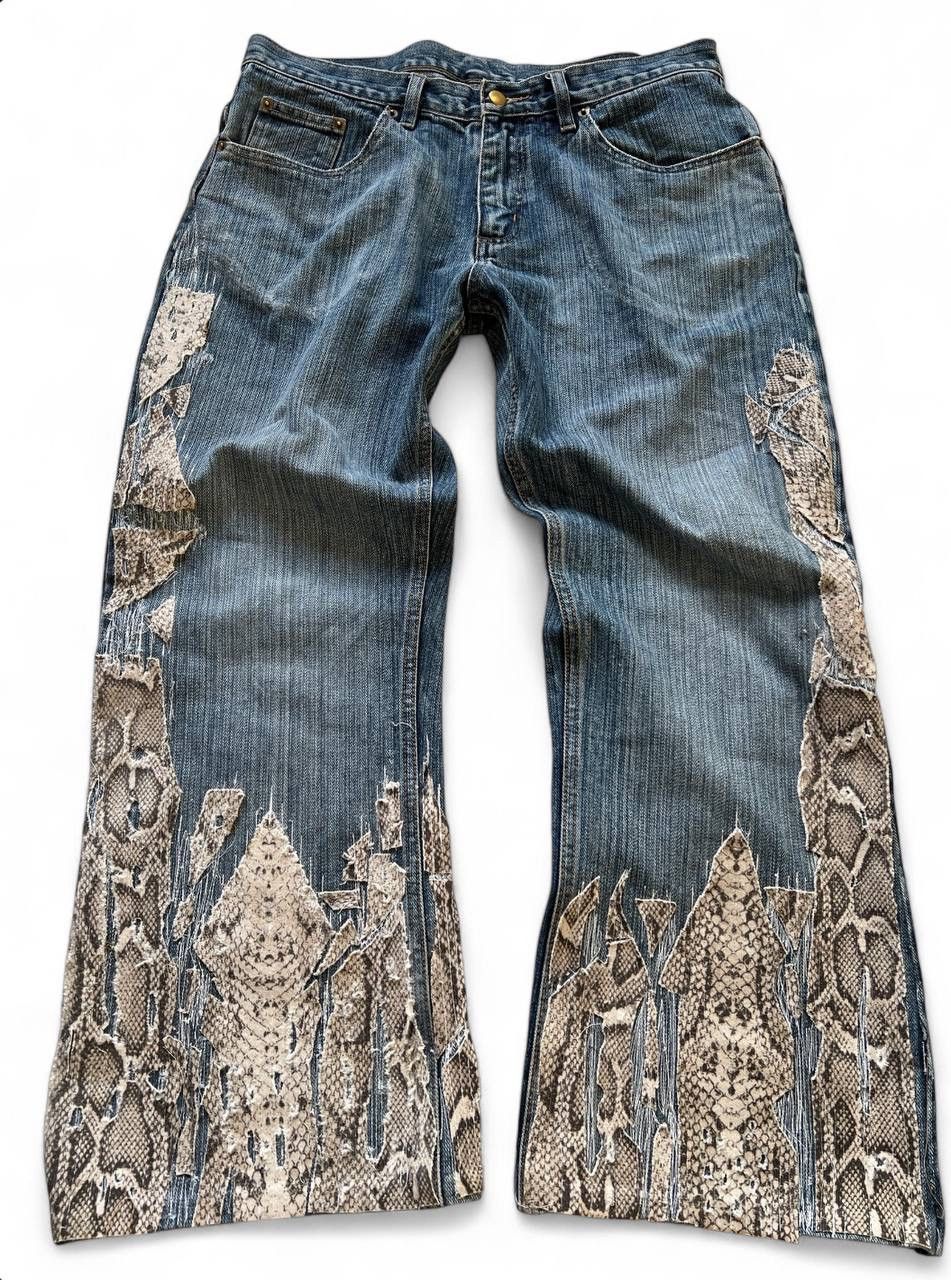 Other Vintage Boro Style Avant Garde Jeans Size 34" / US 12 / IT 48 - 1 Thumbnail