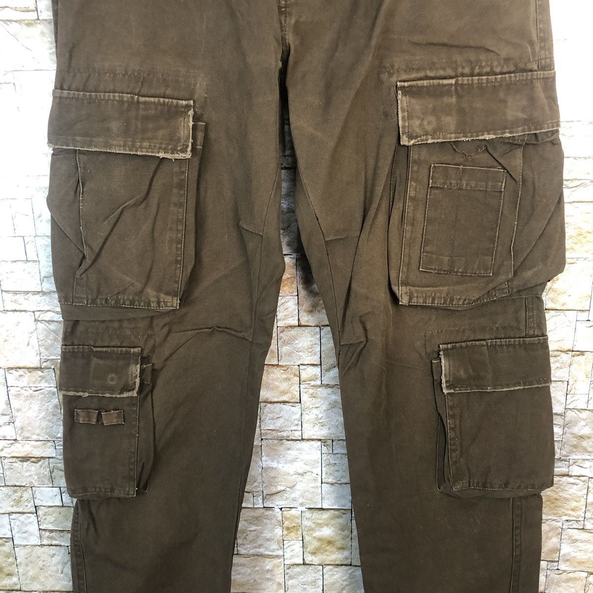 Japanese Brand Example Big pocket Dark Brown Cargo Multipocket Pants #A80 Size US 29 - 7 Thumbnail