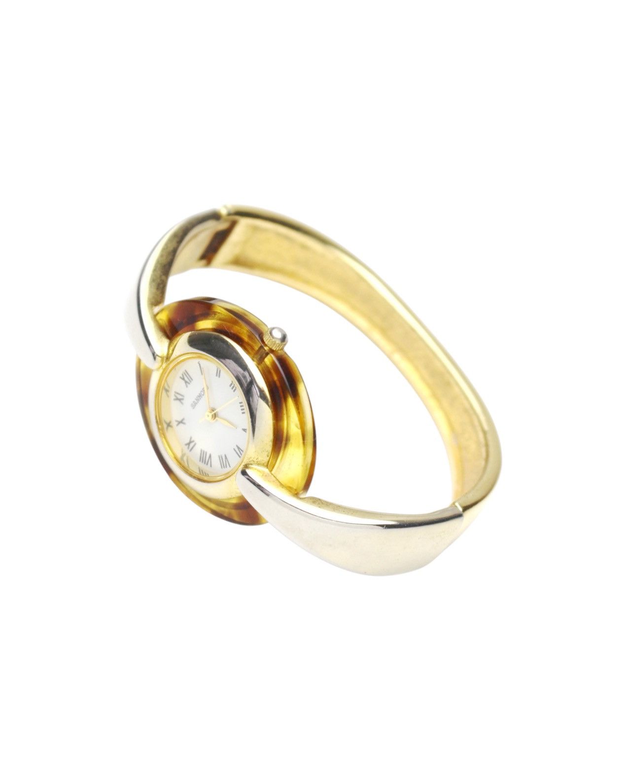 Japanese Brand × Vintage 2000S SANMORU BANGLE WATCH WITH AMBER-TONE BEZEL Size ONE SIZE - 5 Thumbnail