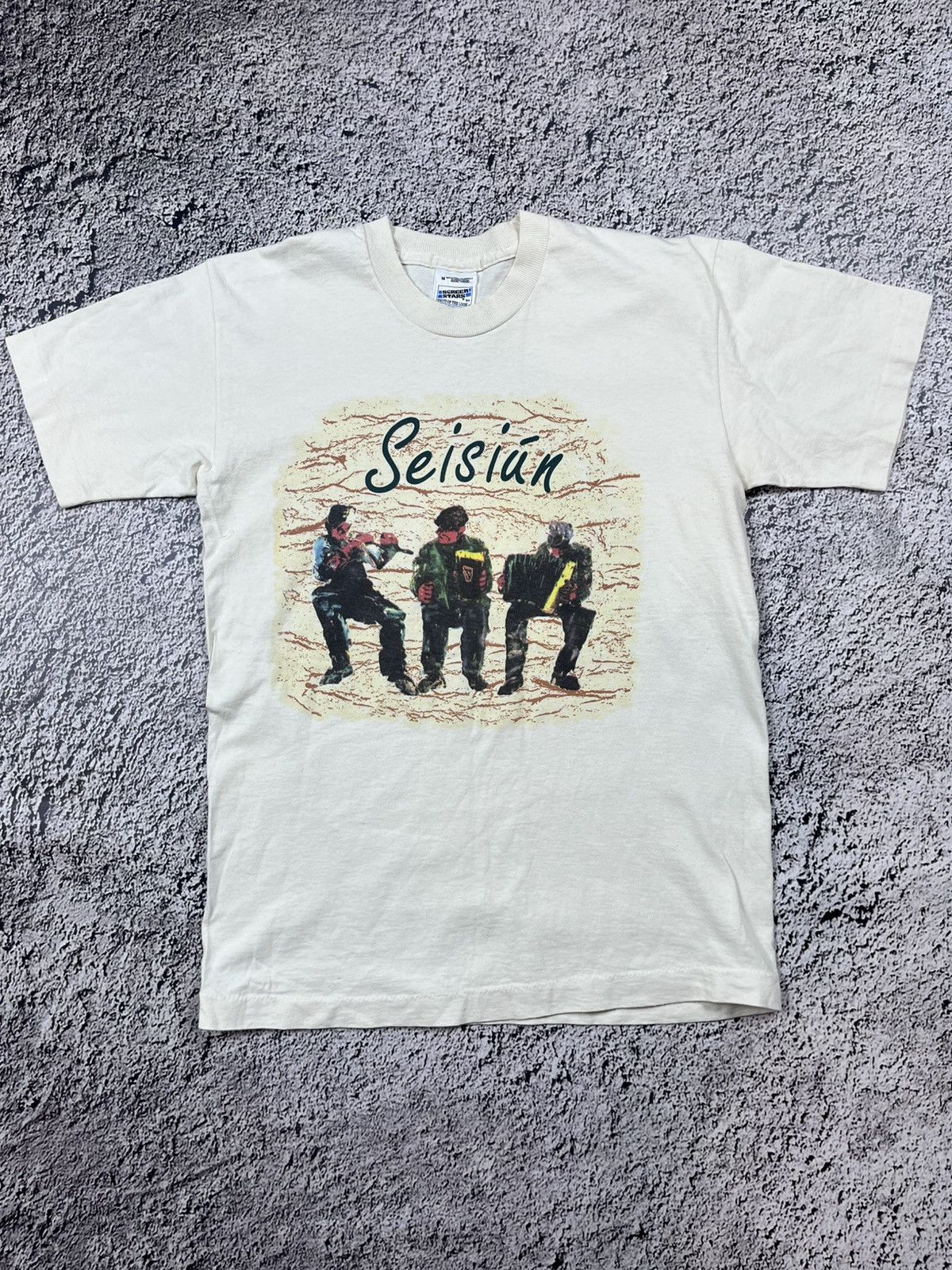 Vintage Vintage 90s Na Connery’s Screen Starts One stitch logo tee Size US M / EU 48-50 / 2 - 1 Thumbnail