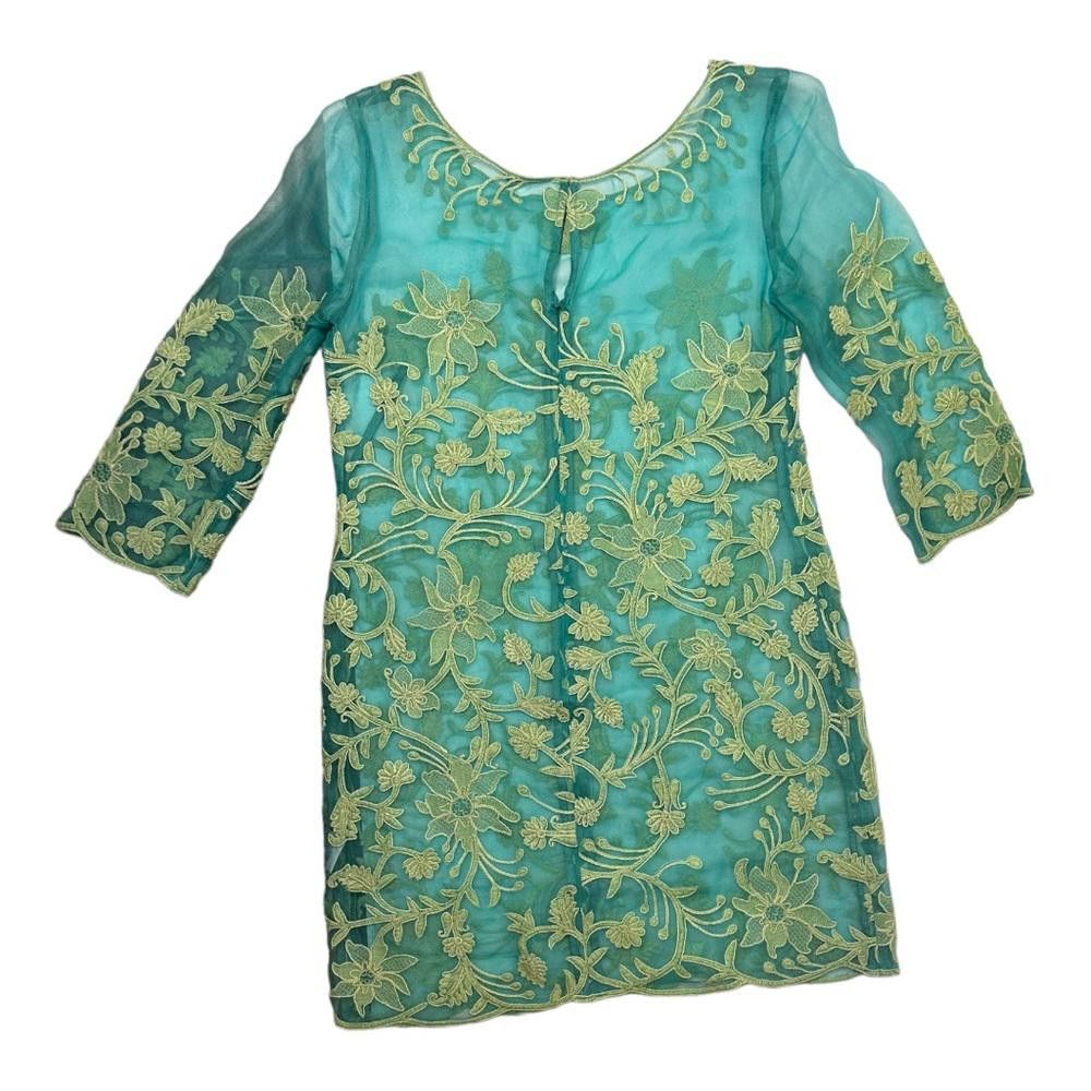 Designer Yoana Baraschi l NWT Magic Vine Ombré Tunic Dress Size 8 Size M / US 6-8 / IT 42-44 - 3 Thumbnail