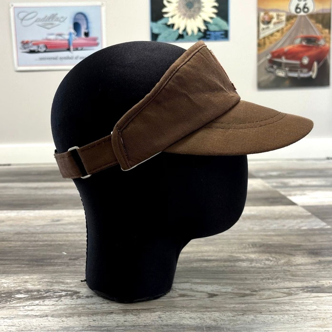 NFL NFL Cleveland Browns Visor Hat Mens One Size 70s 80s Cloverdale Logo Strapback Cap Brown White Orange Green Vintage Size ONE SIZE - 4 Thumbnail