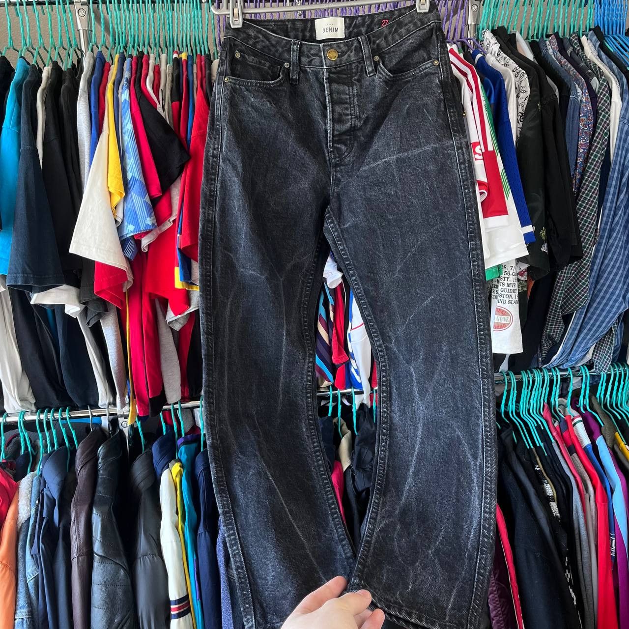Sezane Sezane Denim Black Faded Pants Jeans Size 27 Size 27" / US 4 / IT 40 - 8 Thumbnail