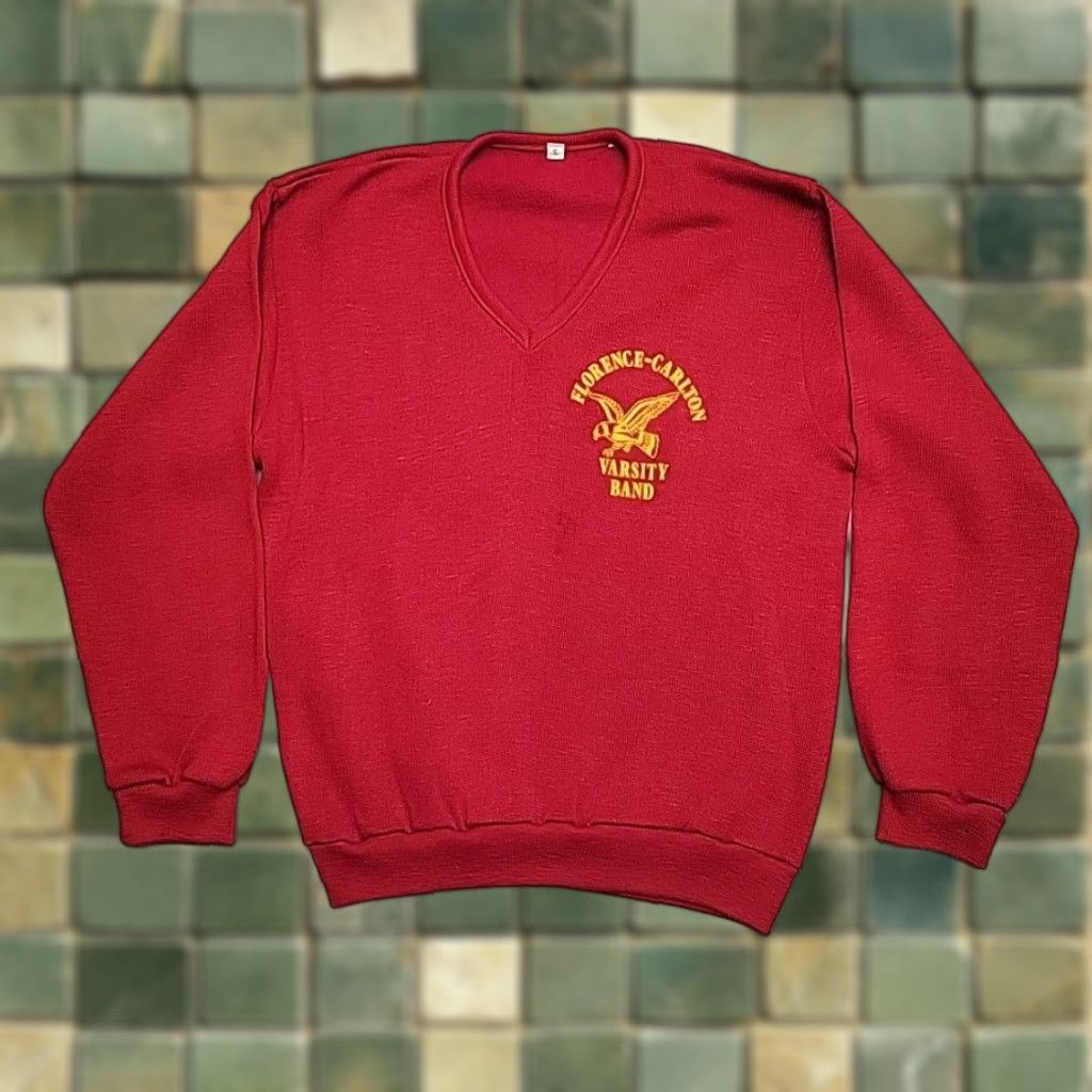 Vintage VINTAGE Florence Carlton Sweater Womens S Red Knit 70s 80s Varsity Montana USA Florence Carlton Sweater Womens S Red Knit 70s 80s Varsity Montana USA Size S / US 4 / IT 40 - 1 Thumbnail