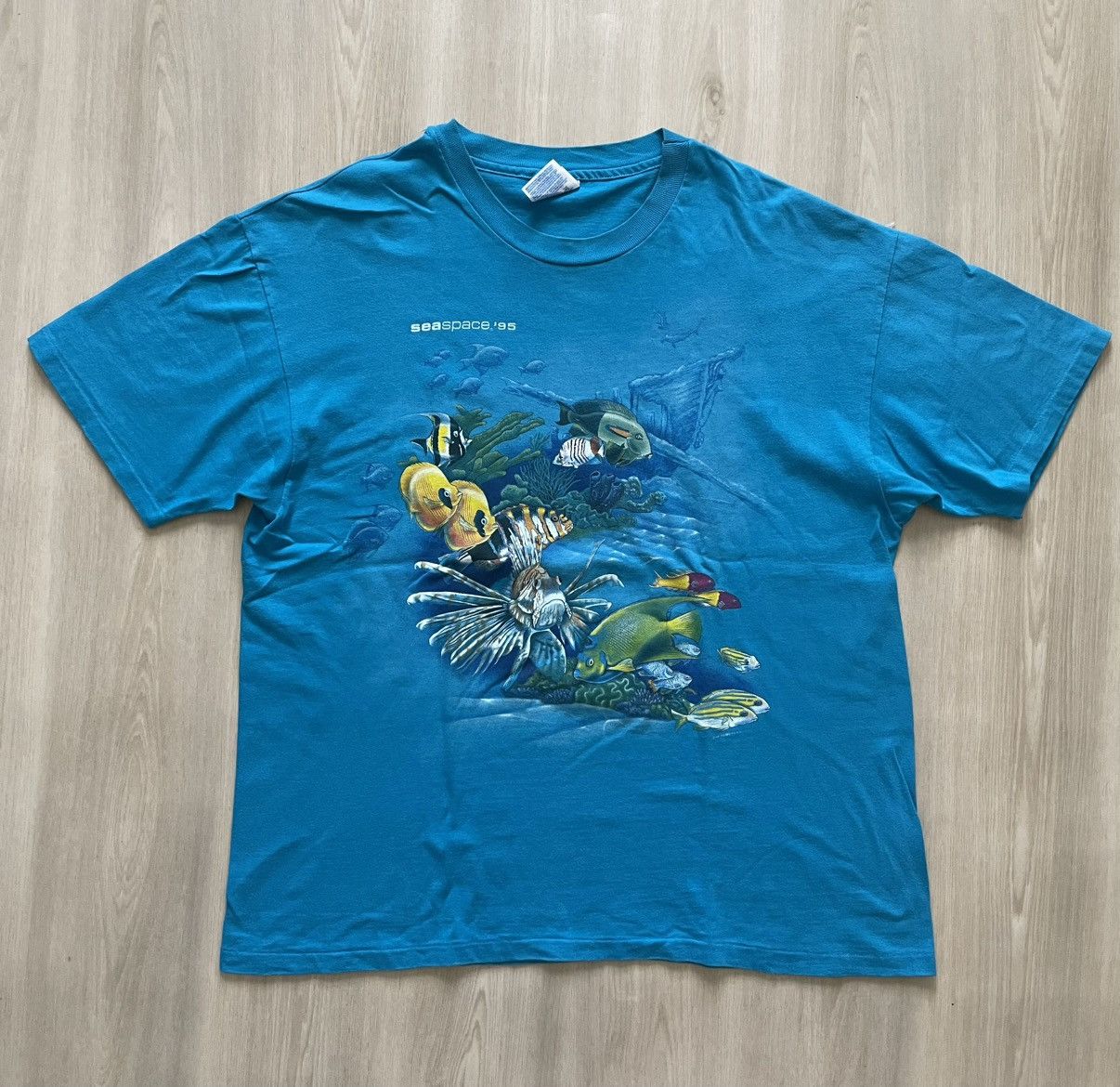Vintage Vintage 90s Double Sided Houston Sea Space Shirt Mens XL Size US XL / EU 56 / 4 - 3 Thumbnail