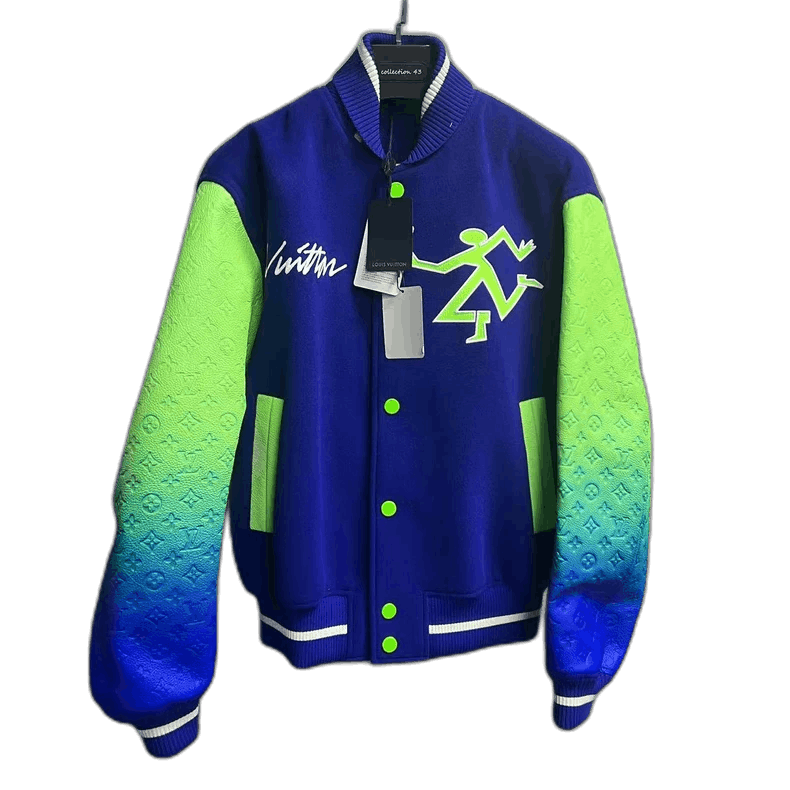 Louis Vuitton Louis Vuitton Blue Gradient Baseball Jacket Size US L / EU 52-54 / 3 - 1 Thumbnail