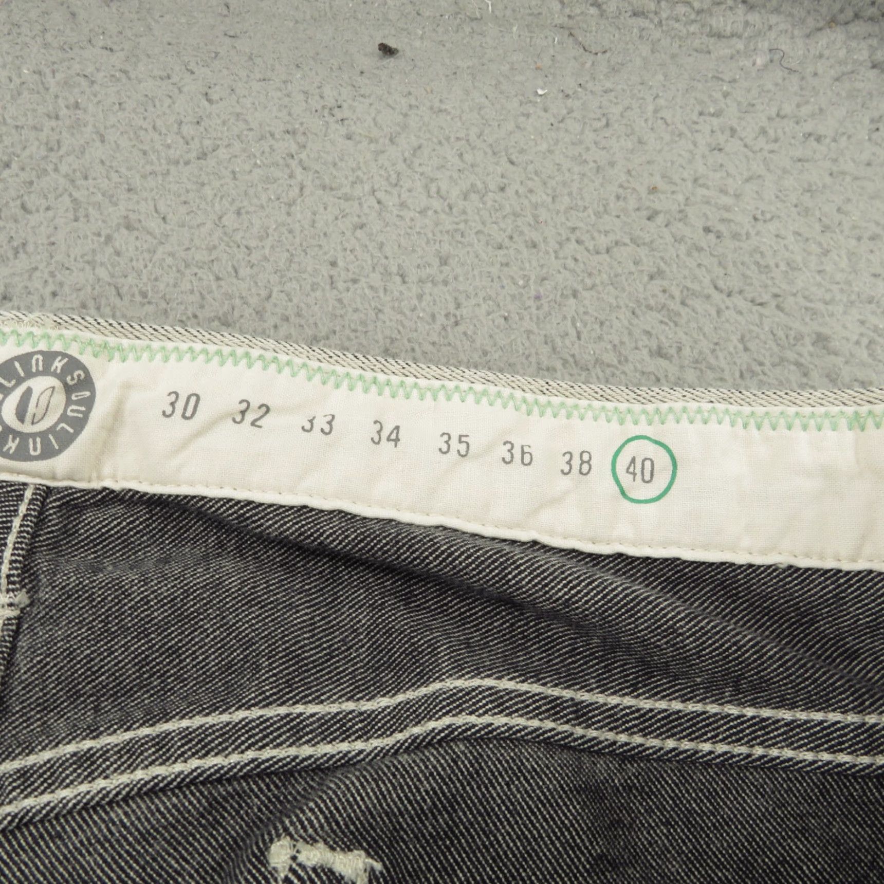 Denime Linksoul Pants Mens 40x32 Chalk Grey Straight Leg Denim Golf Stretch Flex Casual Chino 5-Pocket Regular Waist 40 Inseam 32in Gray Size US 40 / EU 56 - 7 Thumbnail