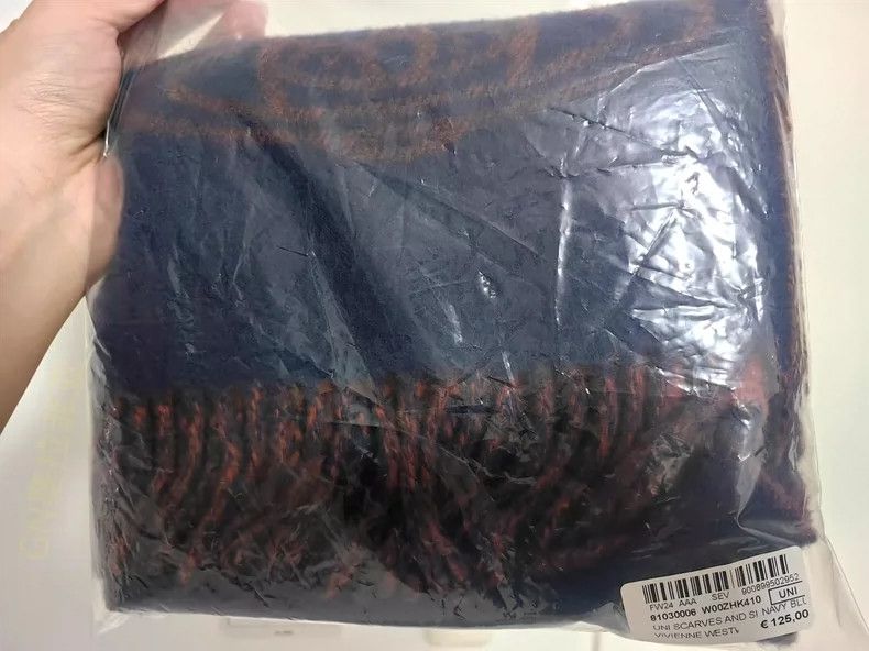Vivienne Westwood Vivienne Westwood Double side woolen scarf navy blue Size ONE SIZE - 6 Thumbnail