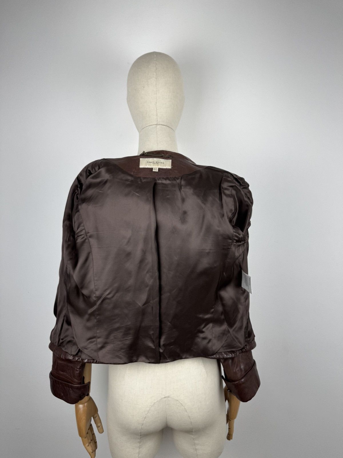 Japanese Brand × Karen Millen Karen Millen Leather Cropped Jacket size US 6 Size M / US 6-8 / IT 42-44 - 7 Thumbnail