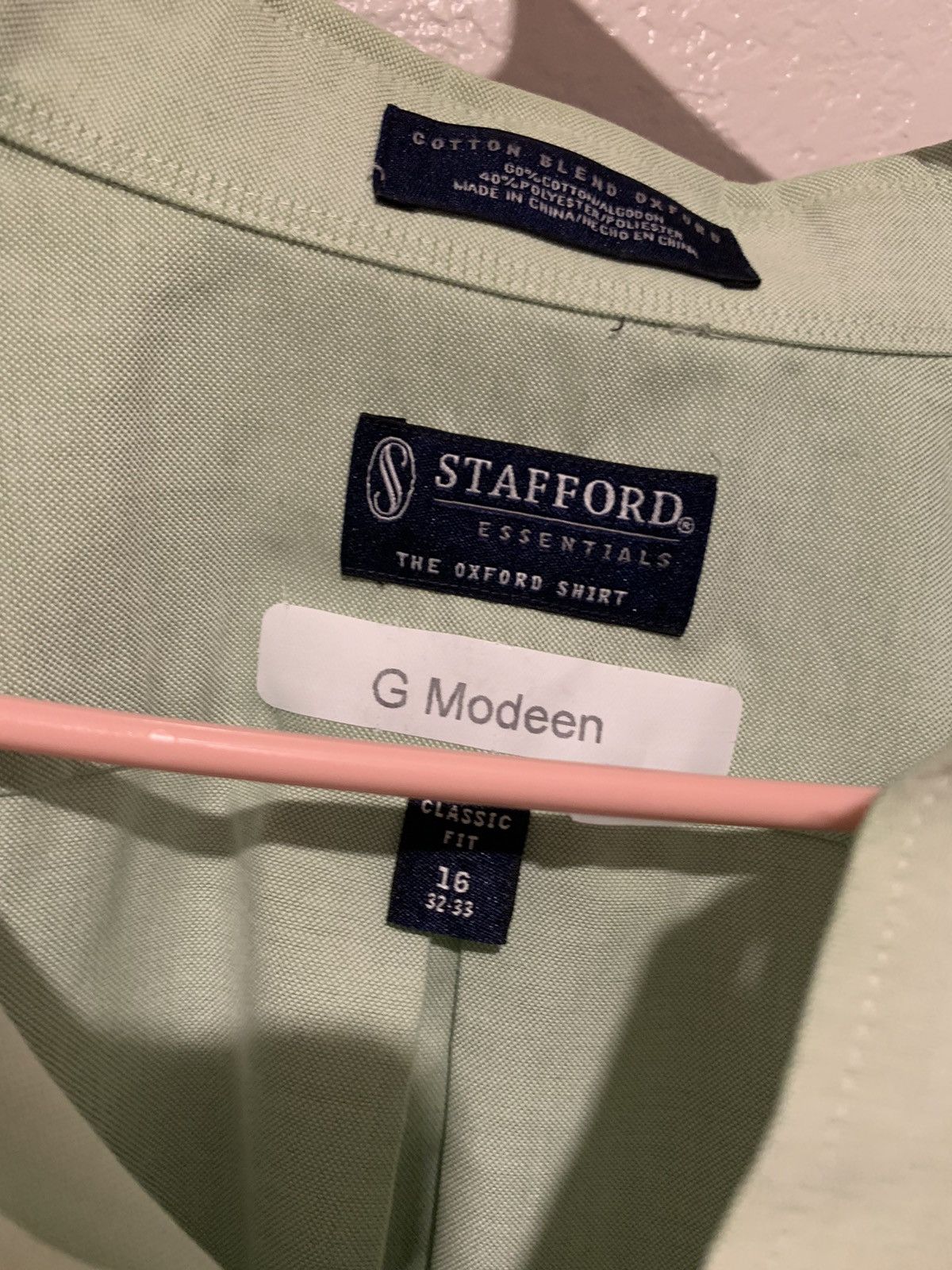 Stafford Cropped matcha colored button down Size US L / EU 52-54 / 3 - 3 Thumbnail