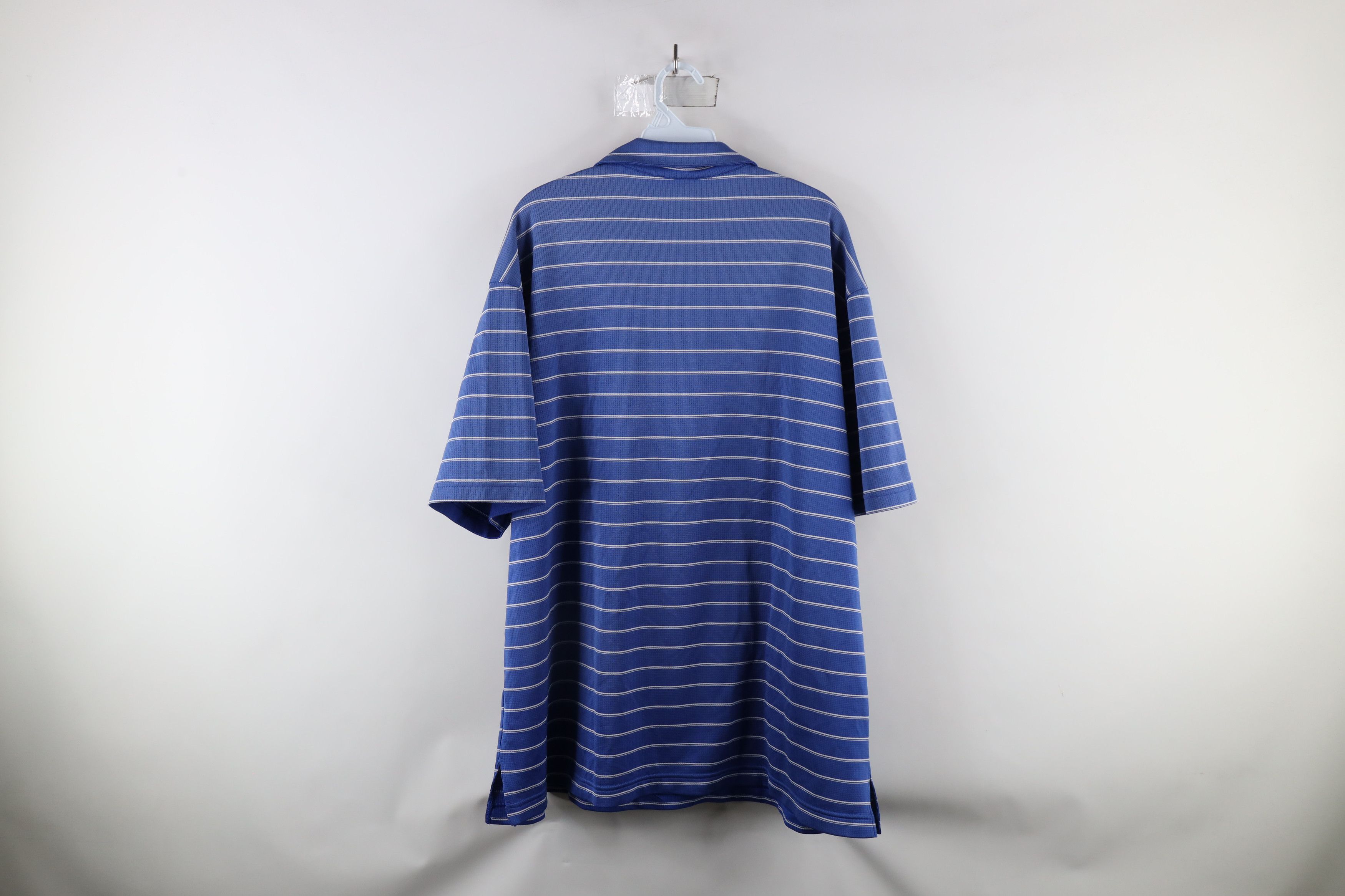 Nike × Vintage Vintage Nike Travis Scott Mini Swoosh Striped Knit Polo Size US XXL / EU 58 / 5 - 11 Thumbnail