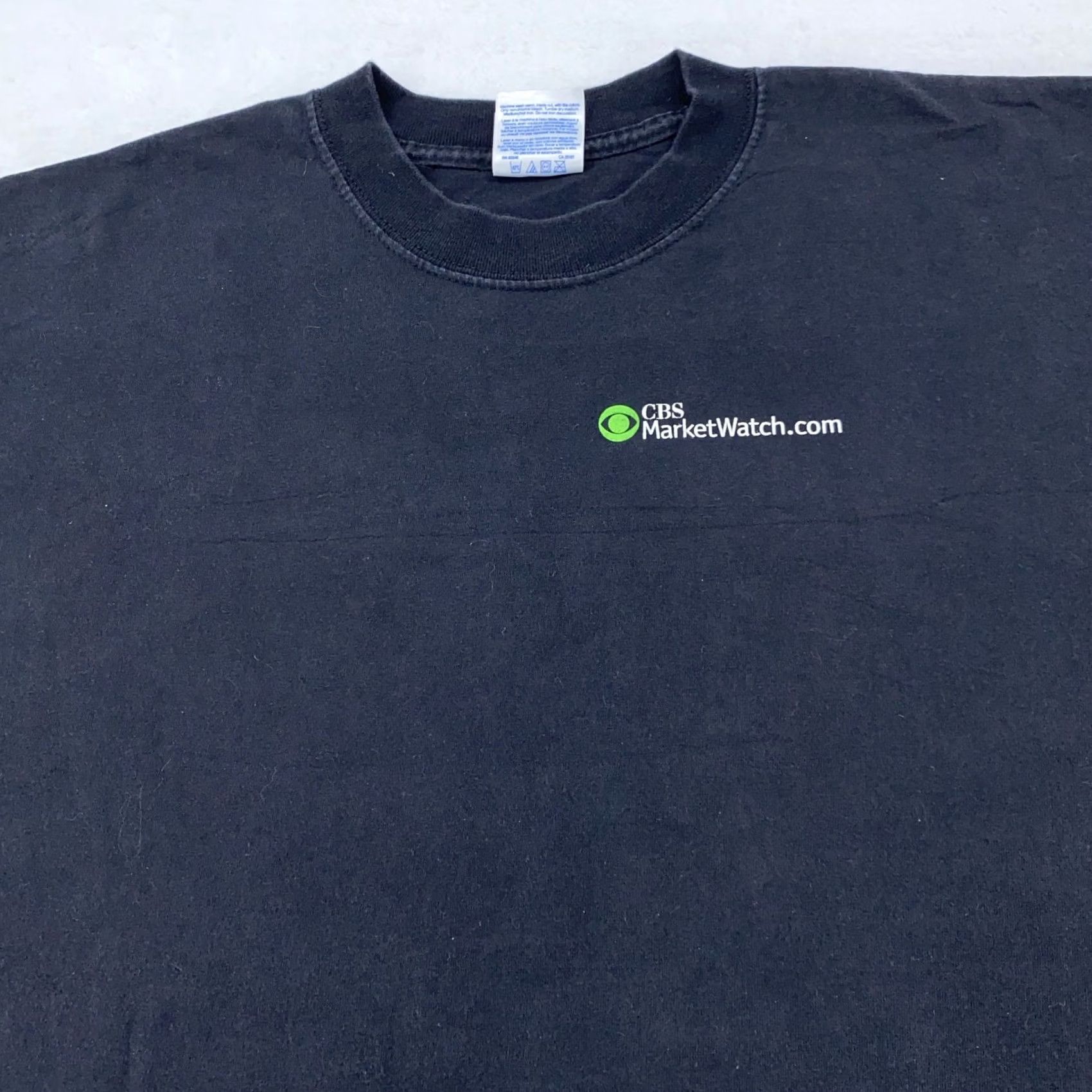 Gildan VINTAGE CBS MarketWatch Shirt Mens L Black TechStaff Promo Crew Stock Market Size US L / EU 52-54 / 3 - 2 Thumbnail