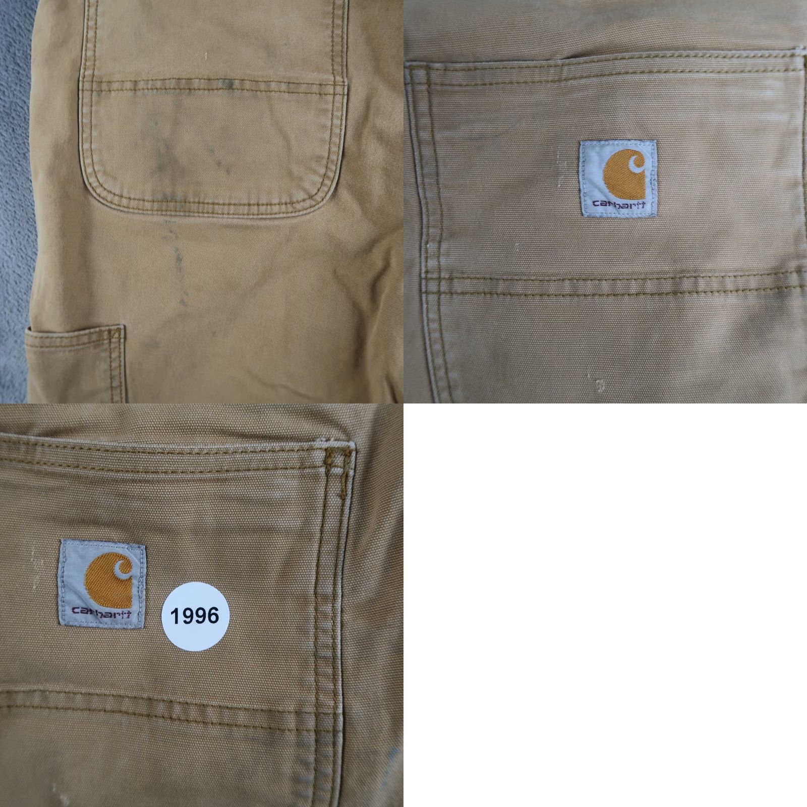 Carhartt VINTAGE Carhartt Double Knee Carpenter Pants Mens 38x32 Khaki Canvas Workwear Size US 38 / EU 54 - 10 Thumbnail
