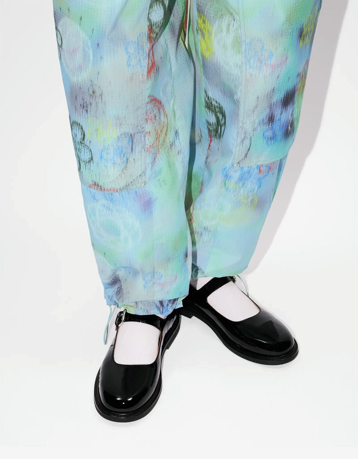 Kenzo Kenzo x Futura 2000 Blue Double Knee Pants Size US 34 / EU 50 - 7 Thumbnail