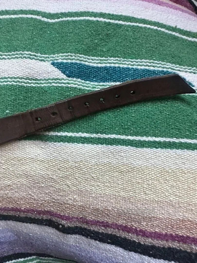 Japanese Brand Navajo Silver Turquoise Leather Belt Bracelet. Size ONE SIZE - 7 Thumbnail