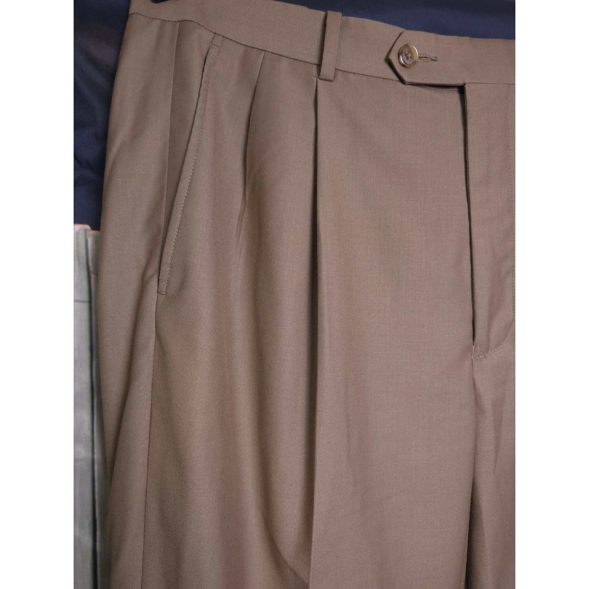 Daniel Cremieux Daniel Cremieux Signature Collection Mens Pleated Dress Pant Size 34R - 2 Thumbnail