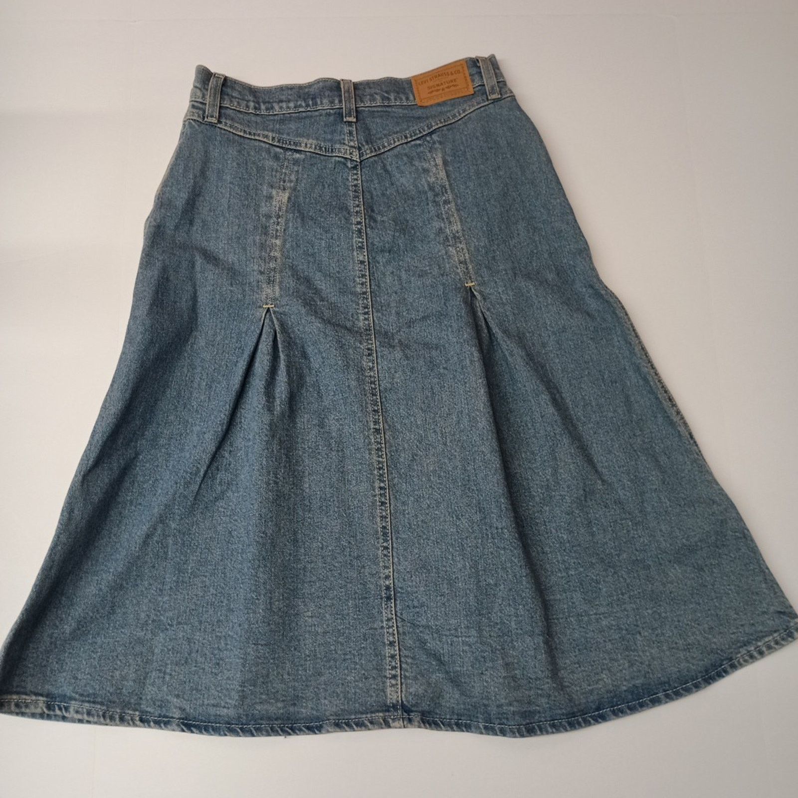 Levi's Levi Strauss Blue Denim Pleated Skirt Women's Size 0 W25 Size 25" / US 0 / IT 36 - 8 Thumbnail