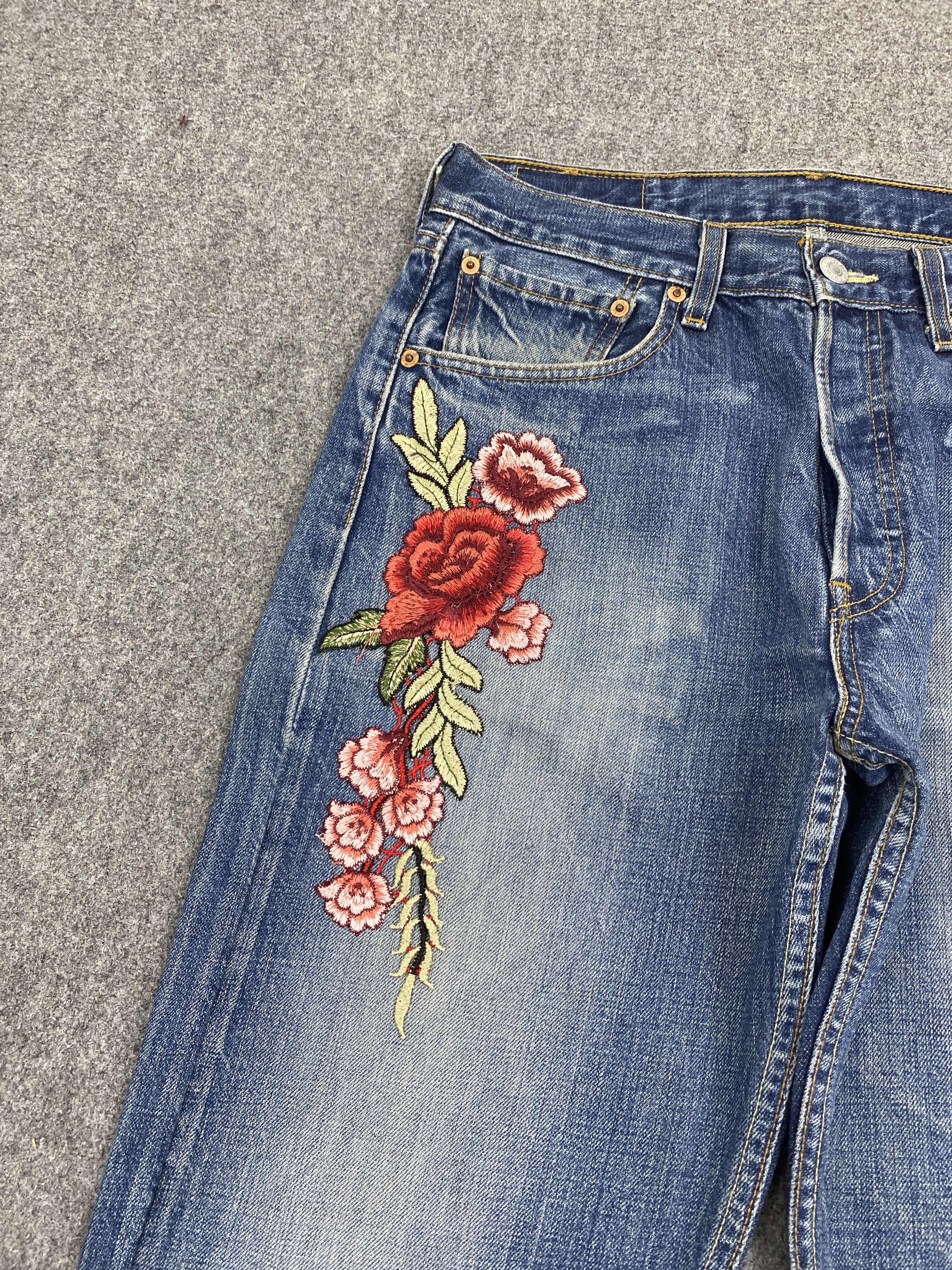 Levi's Vintage Levi's 501 Rose Custom Design Jeans DP2765 Size US 30 / EU 46 - 10 Thumbnail